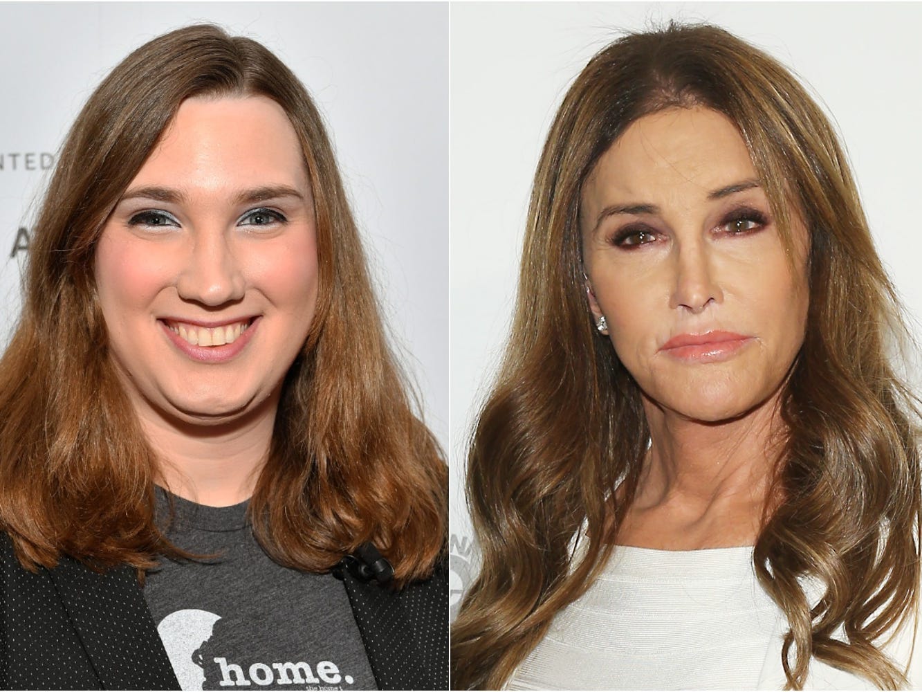 Composite picture of Sarah McBride, left, and Caitlyn Jenner, right.