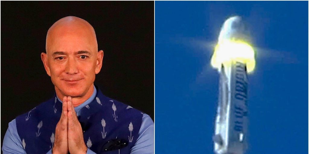 De raket van Jeff Bezos heeft een ontsnappingssysteem.