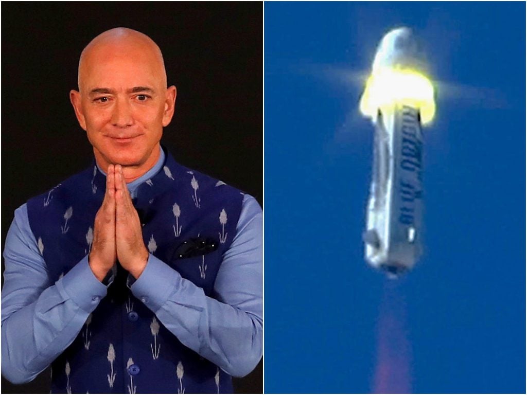 De raket van Jeff Bezos heeft een ontsnappingssysteem.