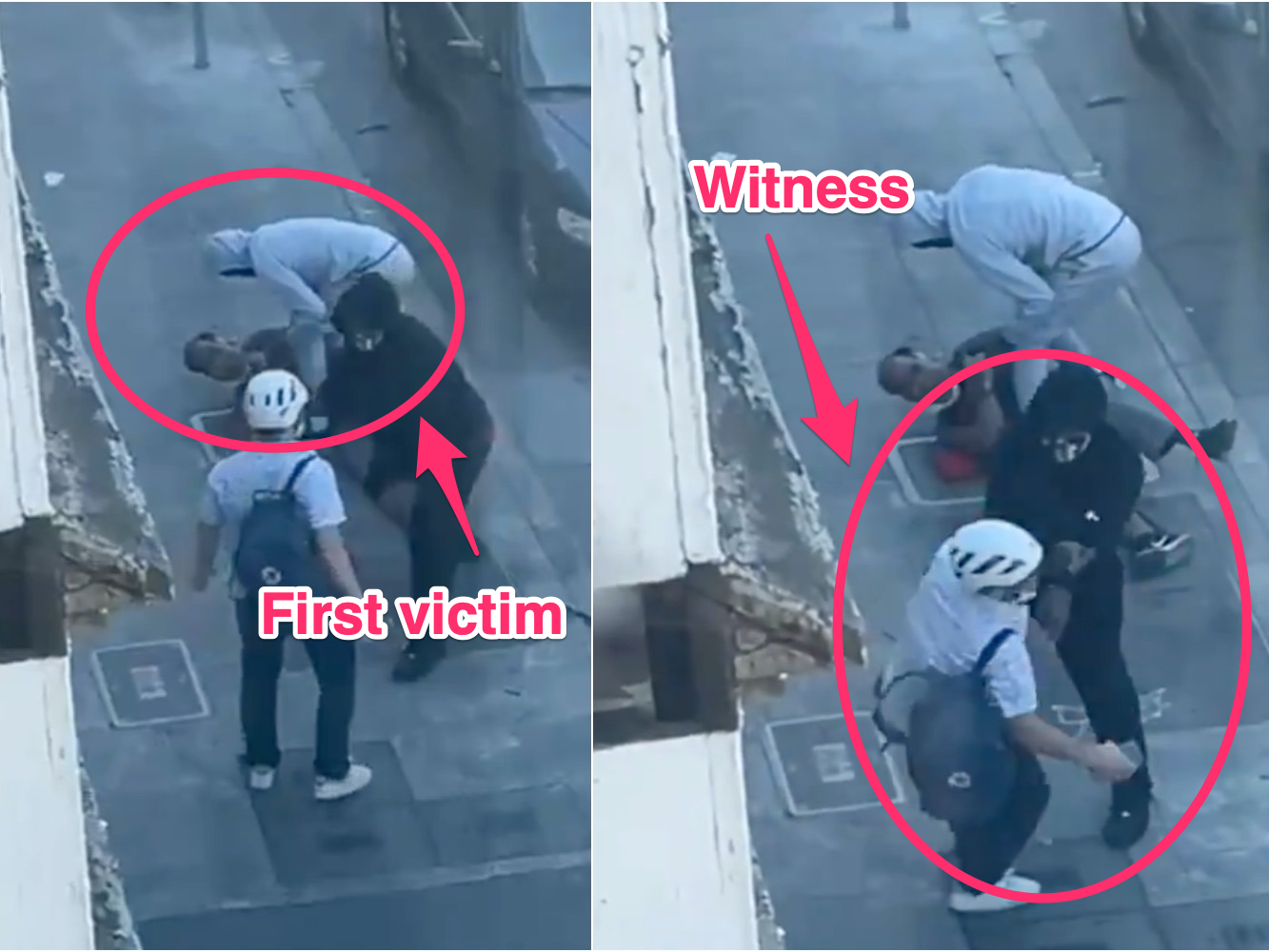 Video shows two men being pistol-whipped by armed robbers