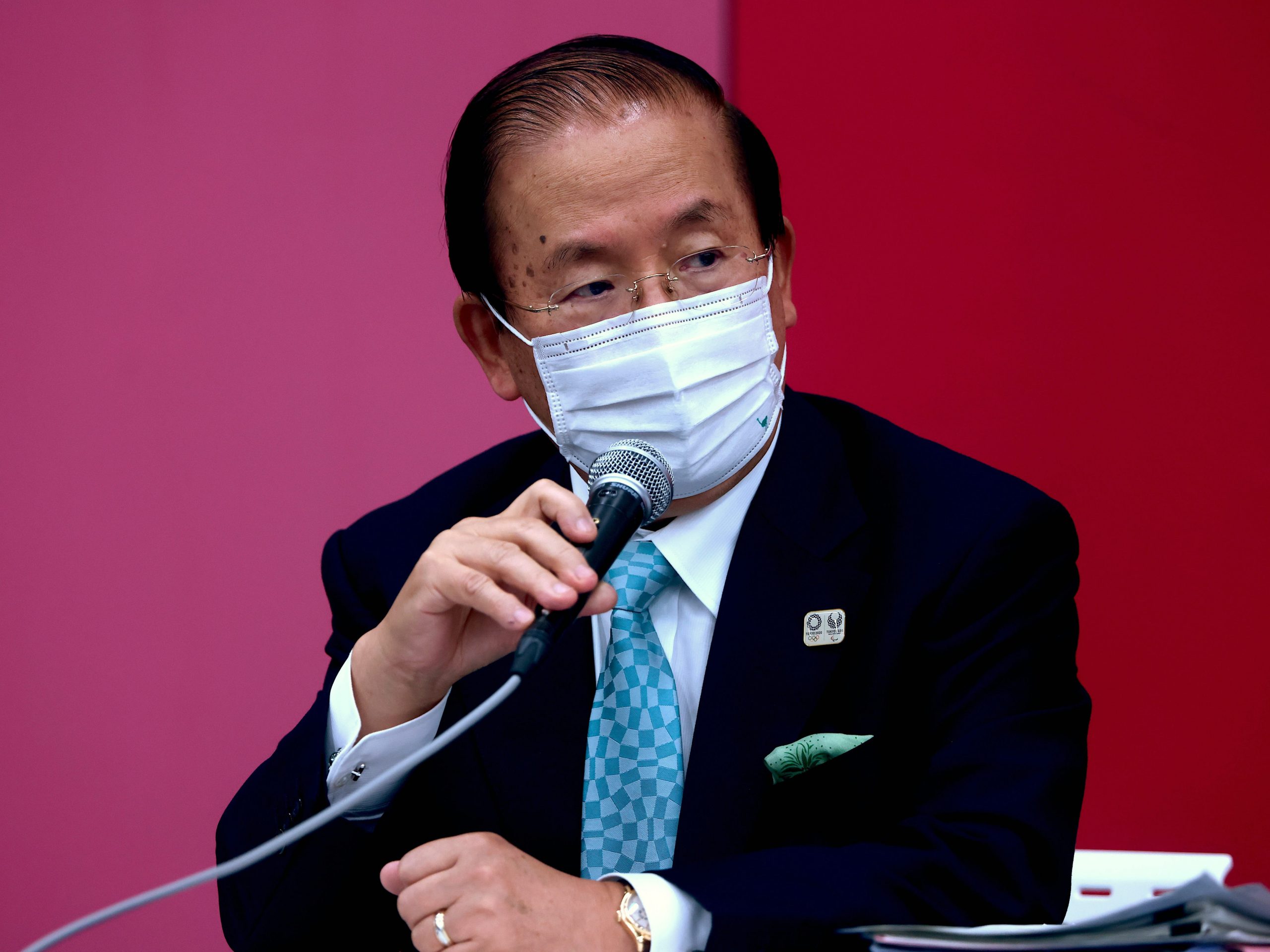 Tokyo 2020 CEO Toshiro Muto attends a press conference on July 9, 2021 in Tokyo, Japan