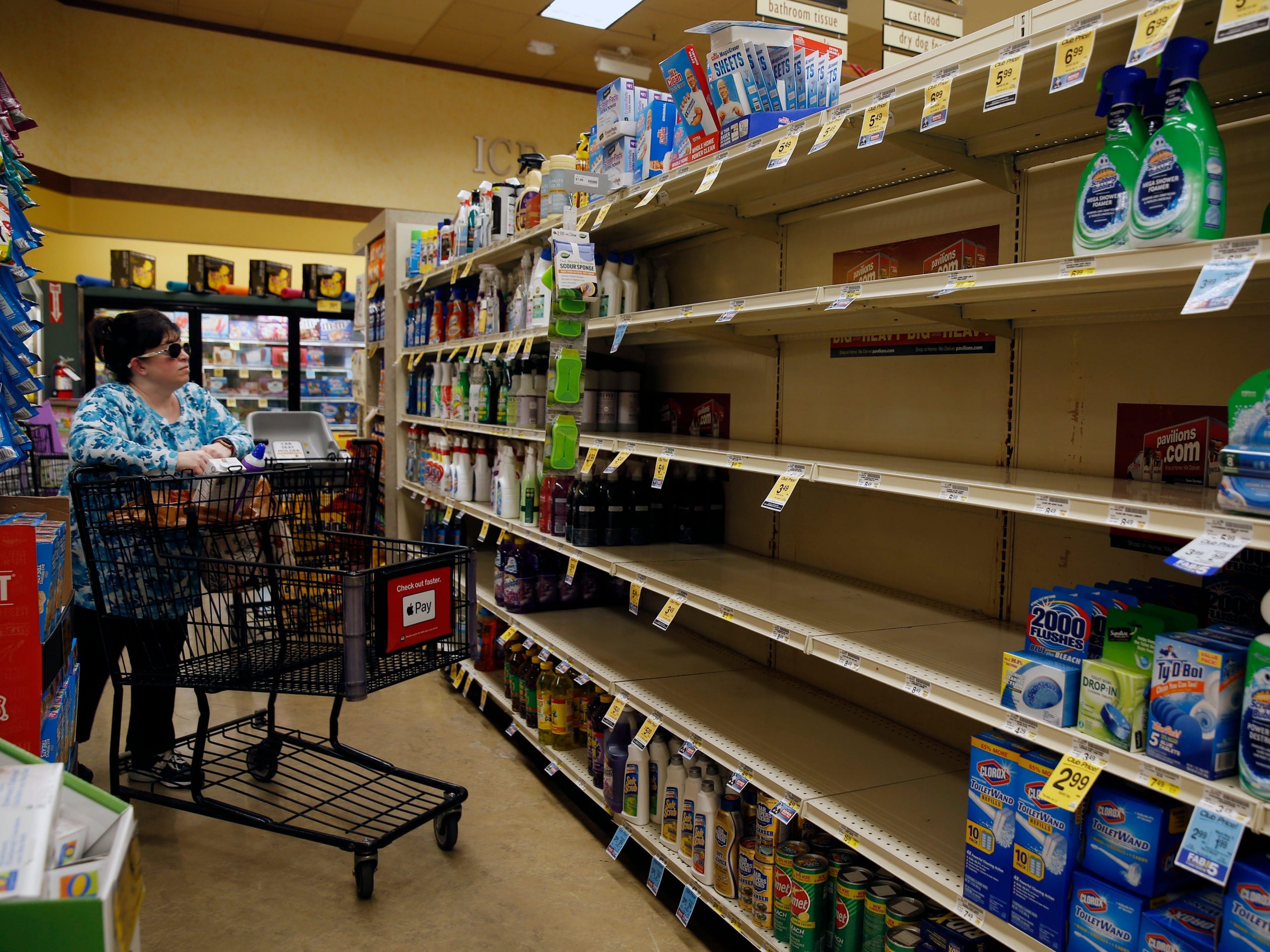grocery store shelves empty coronavirus