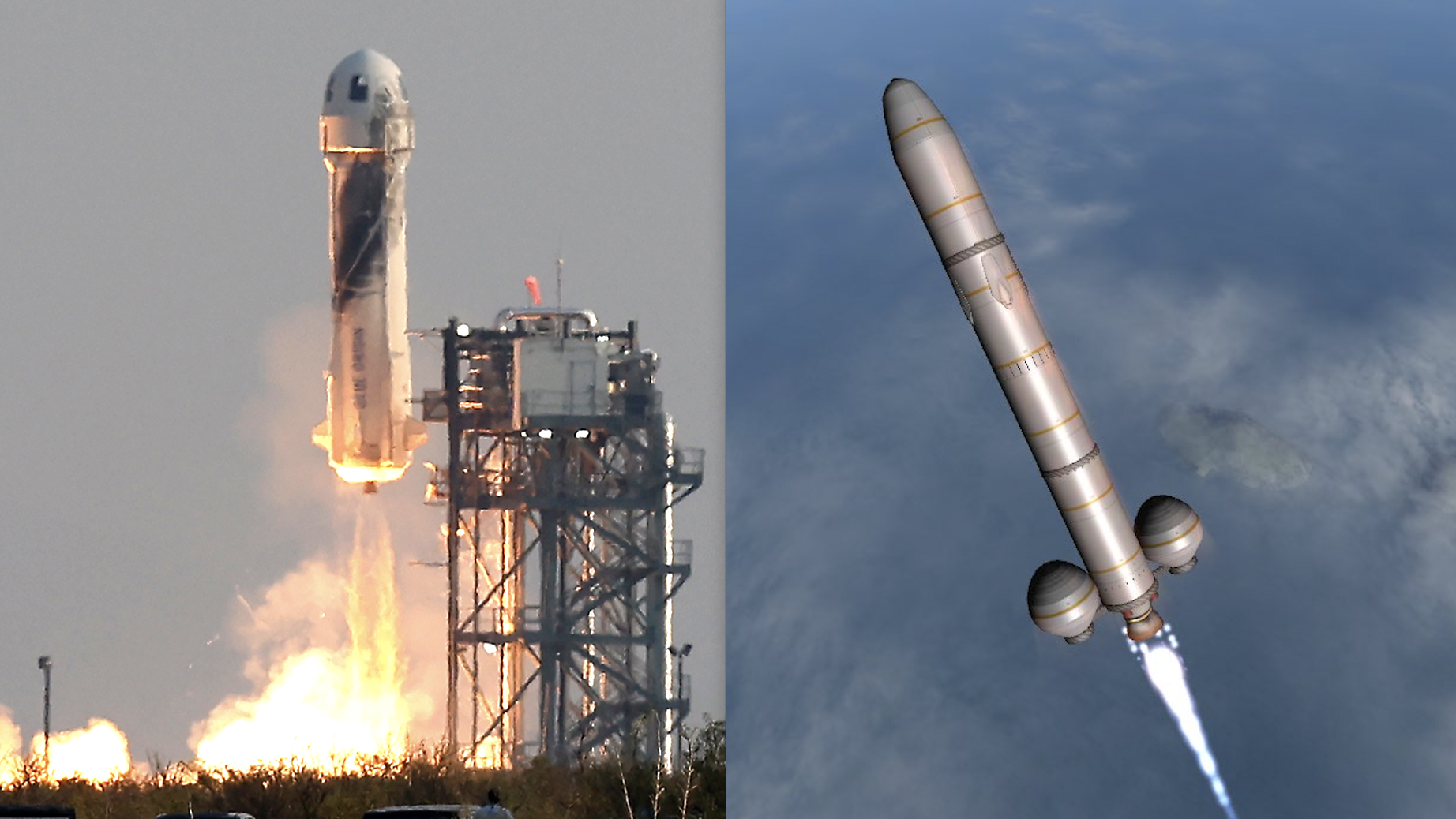 Bezos' and Dr. Evil's rockets
