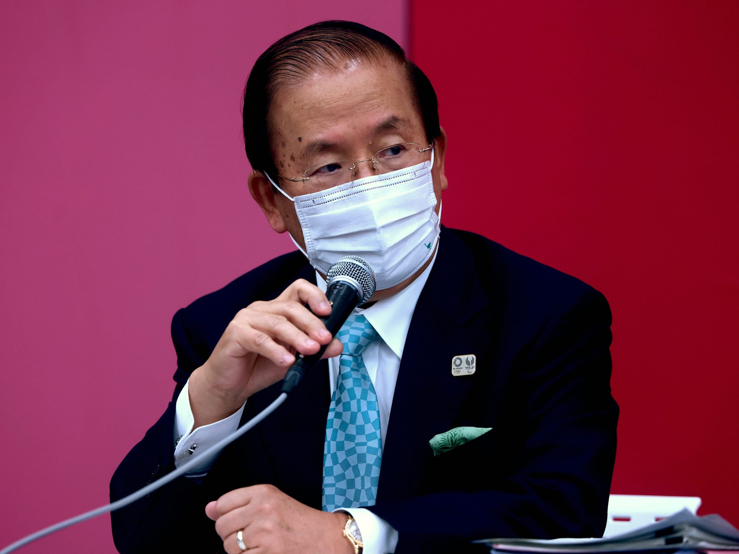 Tokyo 2020 CEO Toshiro Muto attends a press conference on July 9, 2021 in Tokyo, Japan