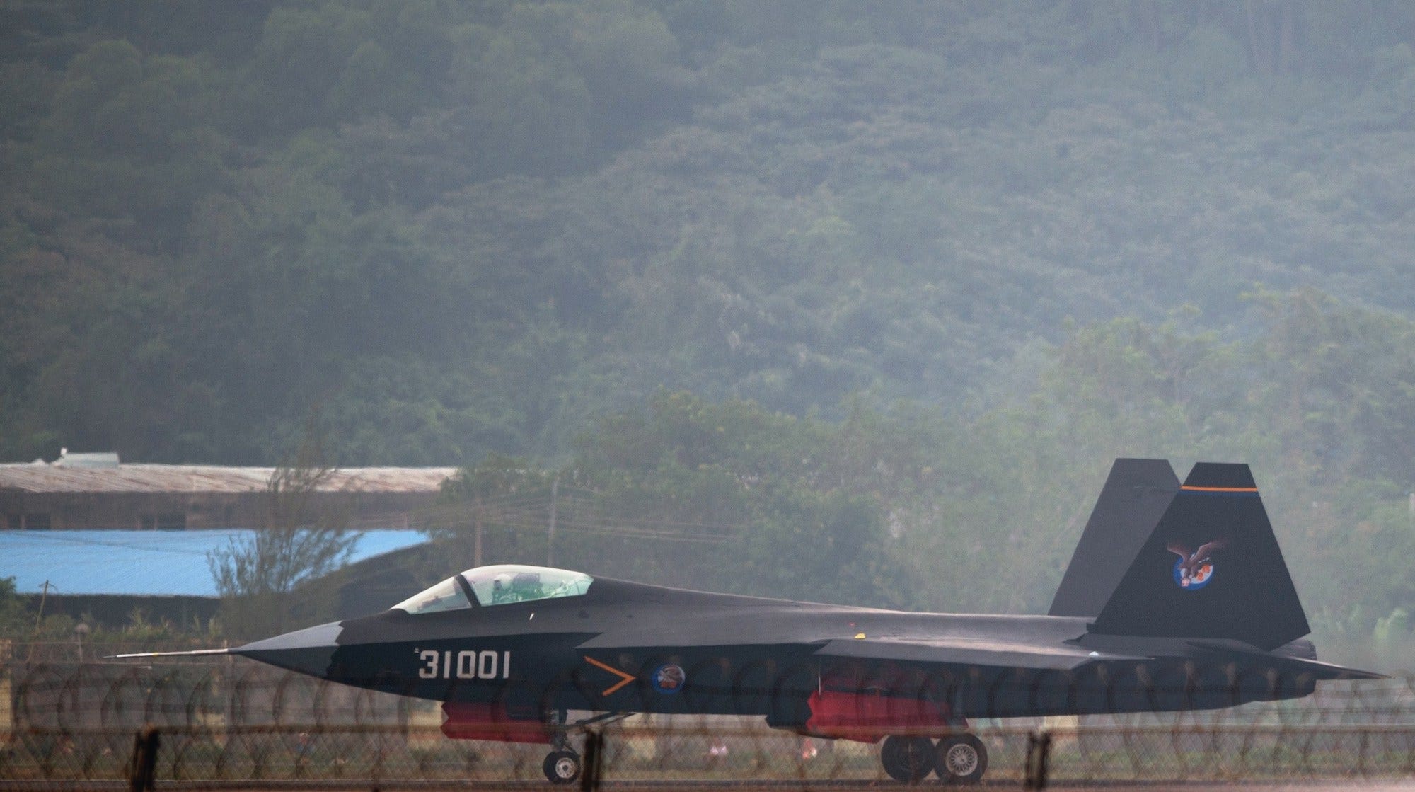 A Chinese FC-31 J-31 stealth fighter