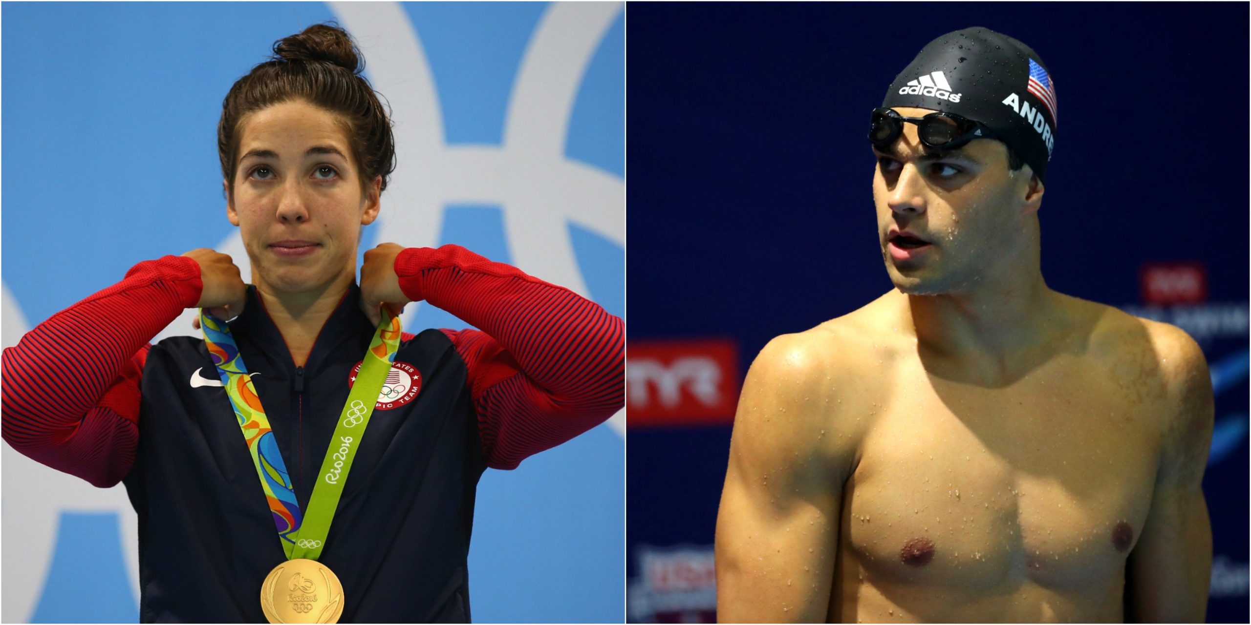 Maya Dirado, left, and Michael Andrew, right.
