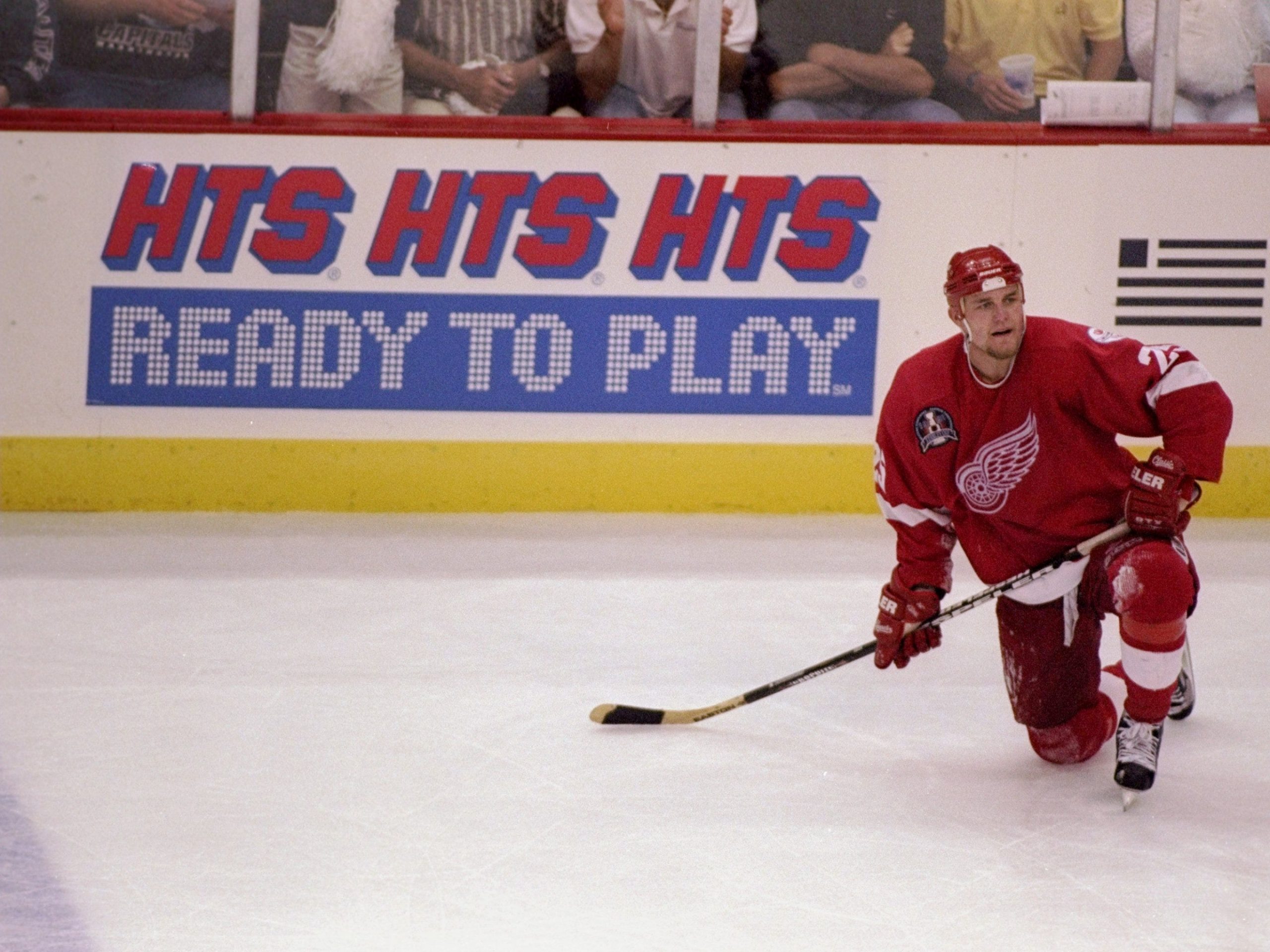 13 Jun 1998: Darren McCarty of the Detroit Red Wings in action during the Stanley Cup Finals game against the Washington Capitals at the MCI Center in Washington, D. C.. The Red Wings defeated the Capitals 2-1.