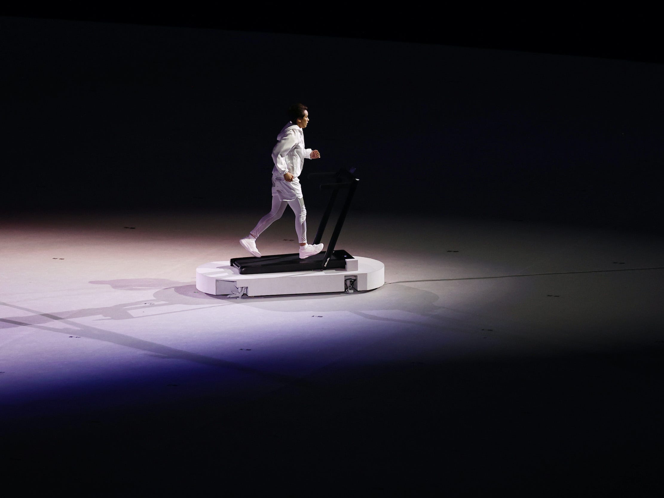 A performer in aduring the Opening Ceremony of the Tokyo 2020 Olympic Games at Olympic Stadium on July 23, 2021 in Tokyo, Japan.