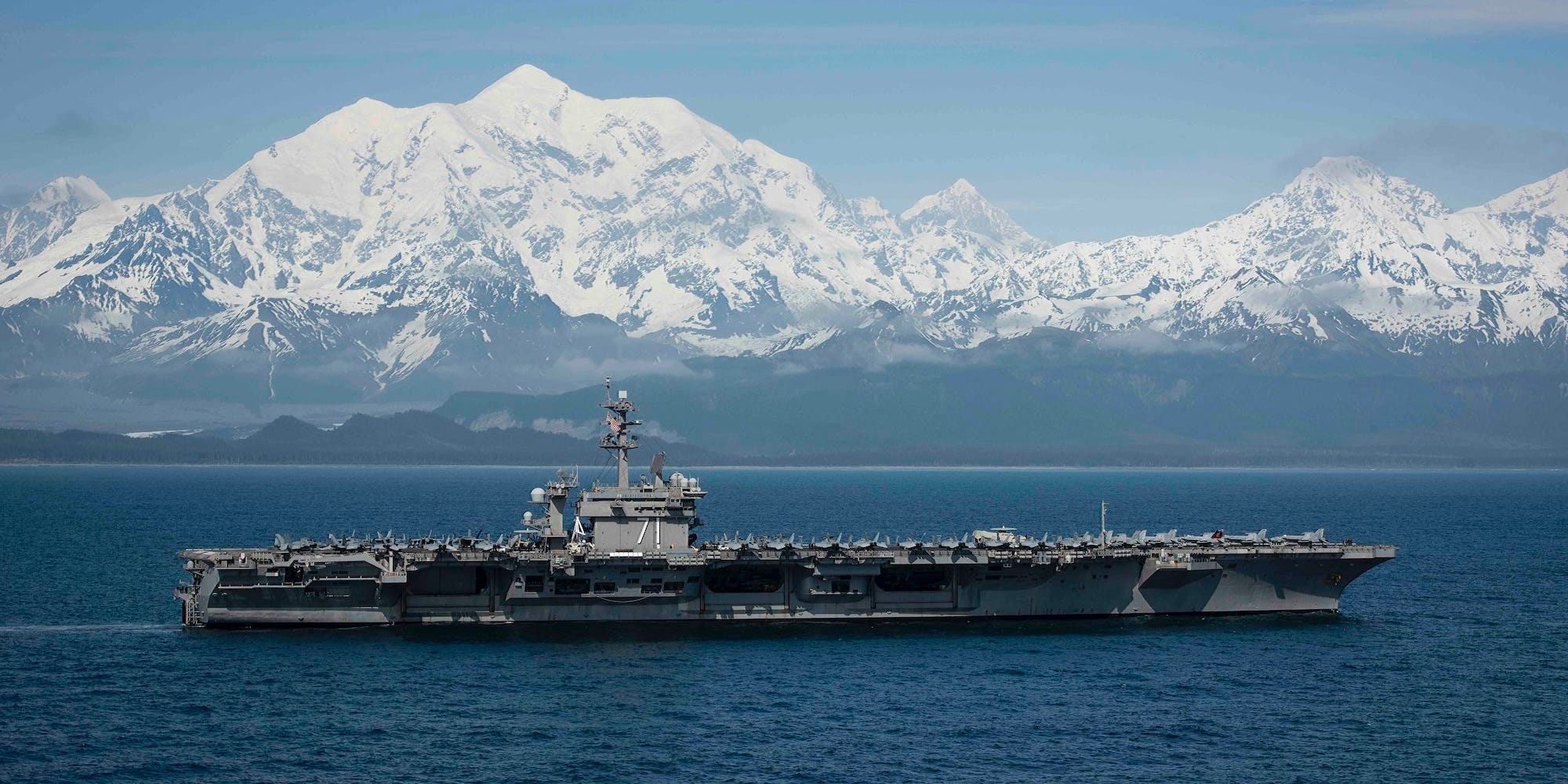USS Theodore Roosevelt aircraft carrier in Gulf of Alaska