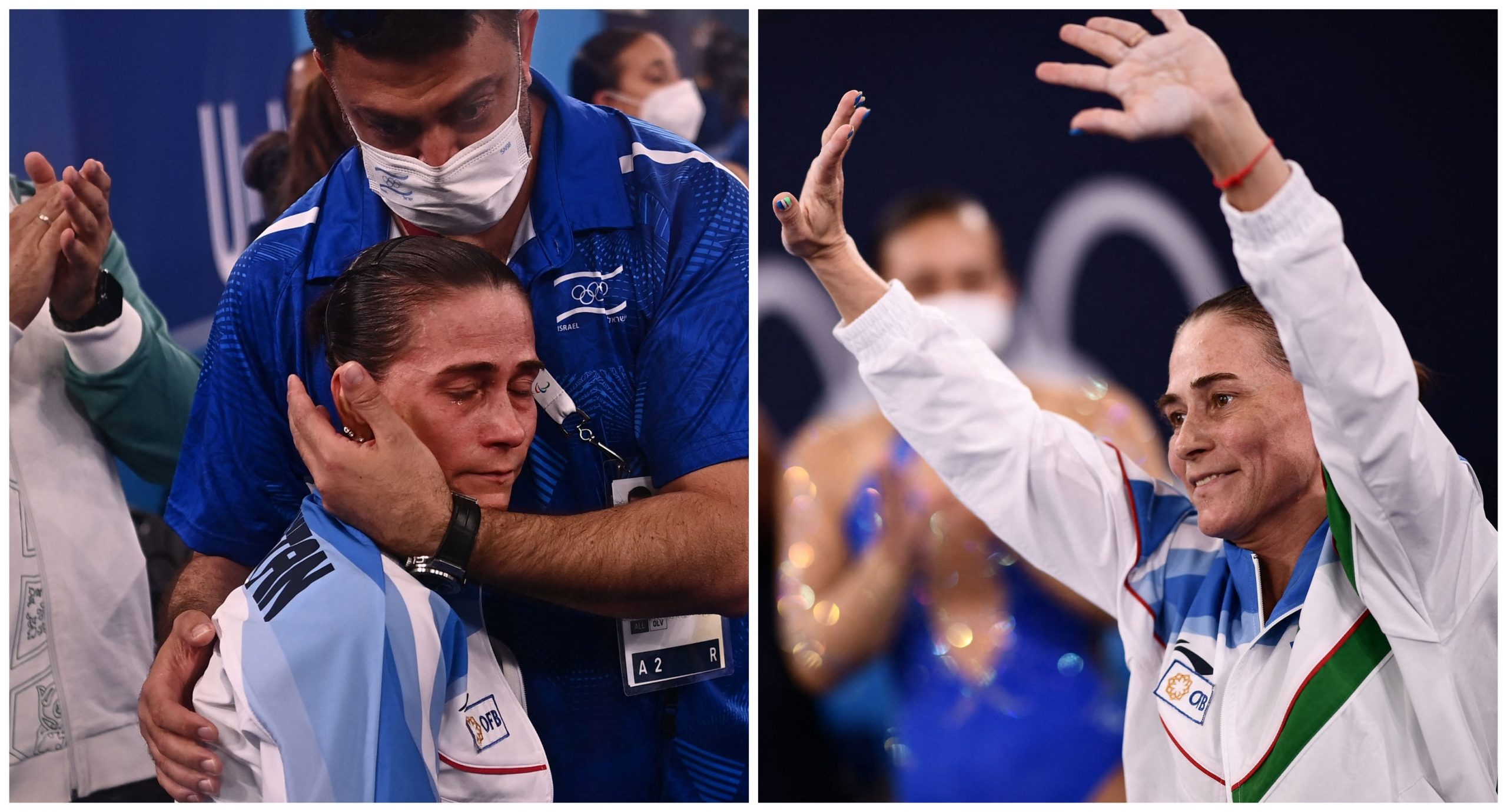 Oksana Chusovitina cried after her eighth and final Olympic appearance.