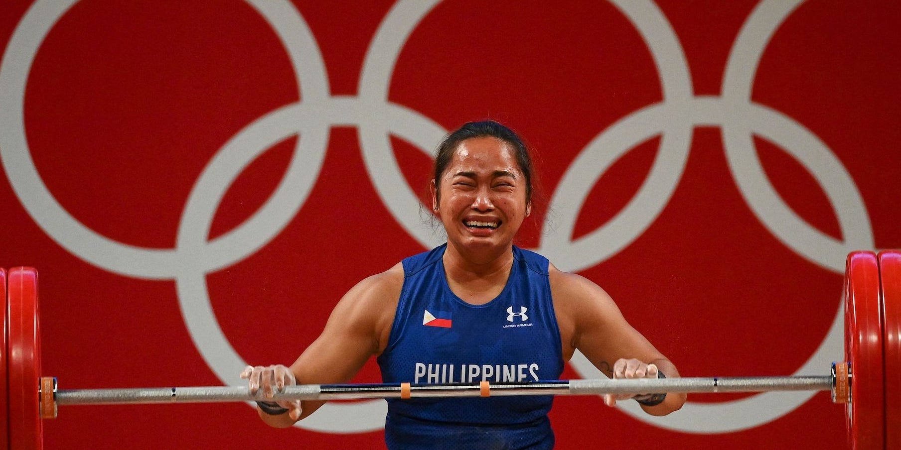 Hidilyn Diaz burst into tears as she won a gold medal.