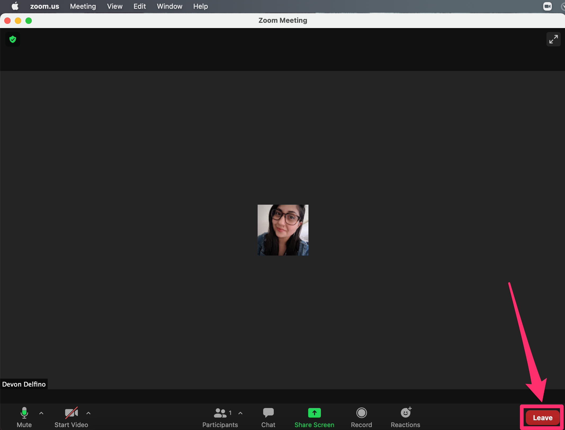 Screenshot of successful Zoom test meeting