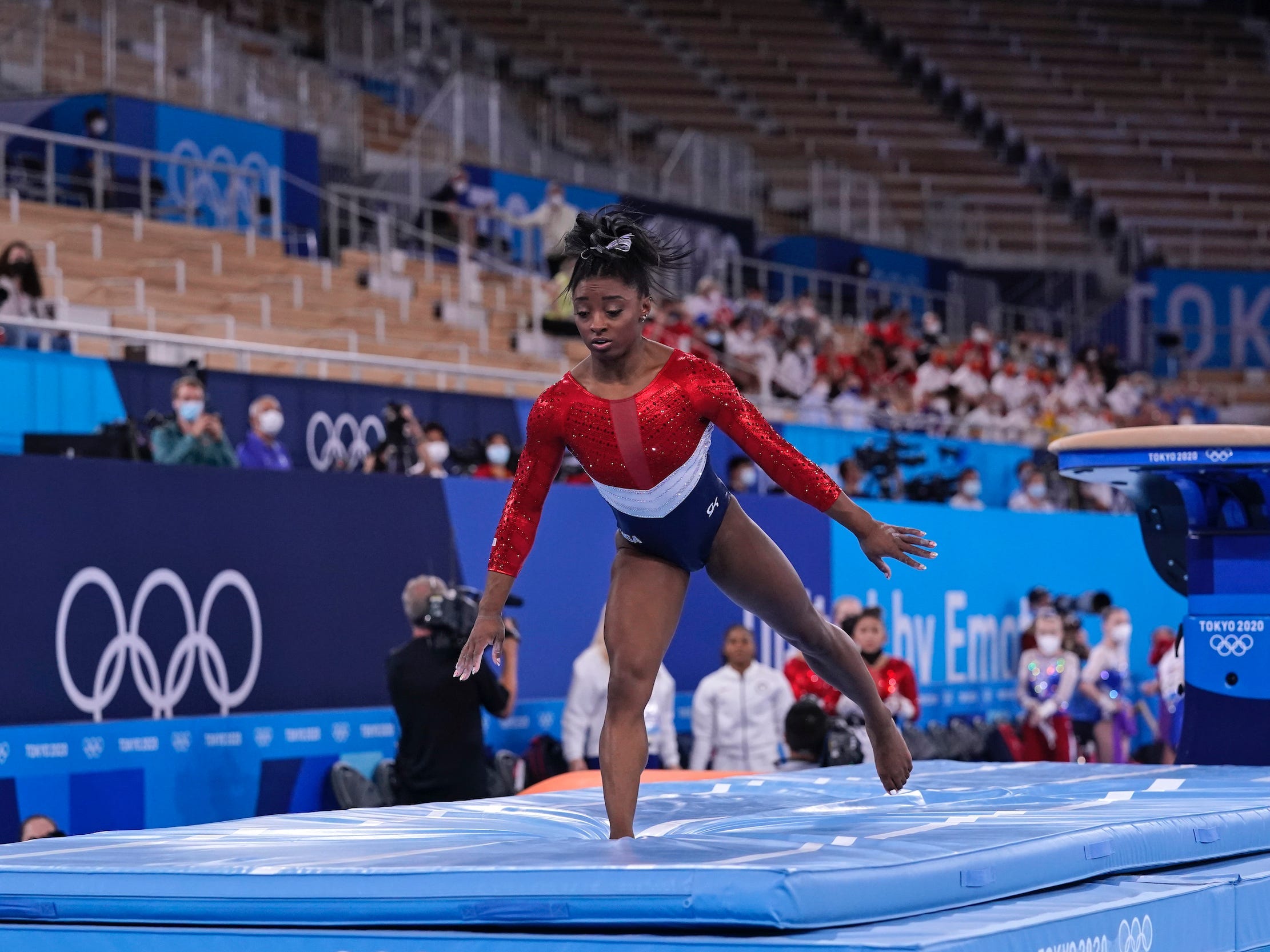 Simone Biles pulls out midway through the Olympics women's gymnastics