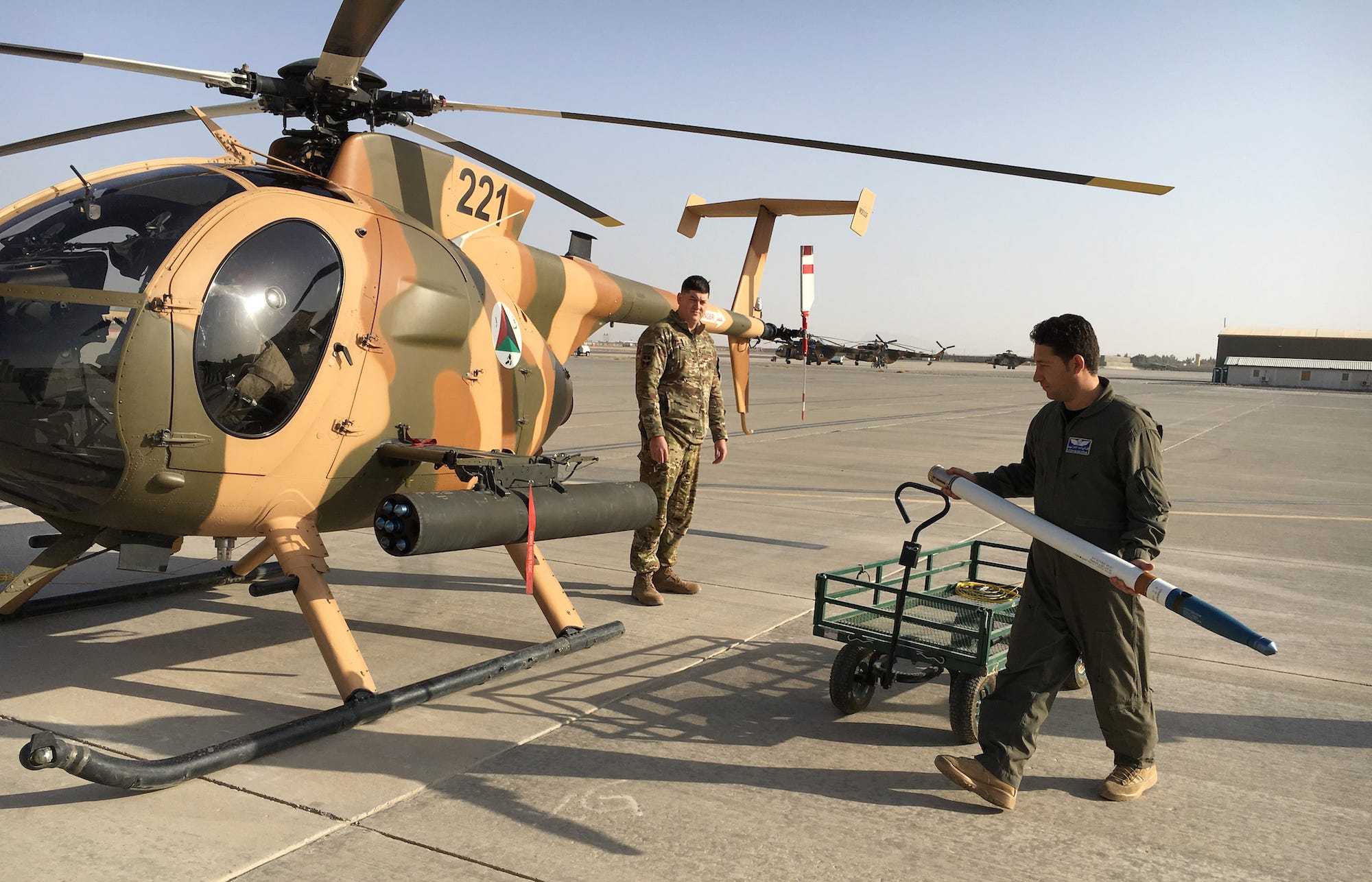 Afghan air force MD-580 helicopter