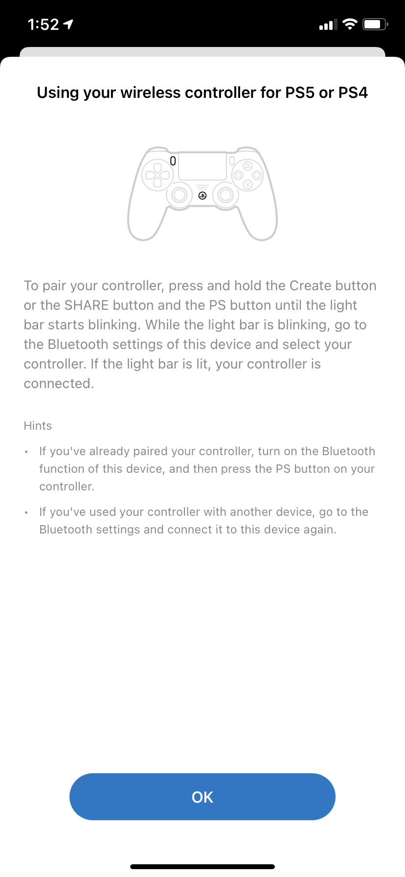 Instructions on how to pair a PS5 controller with a non-PlayStation device.