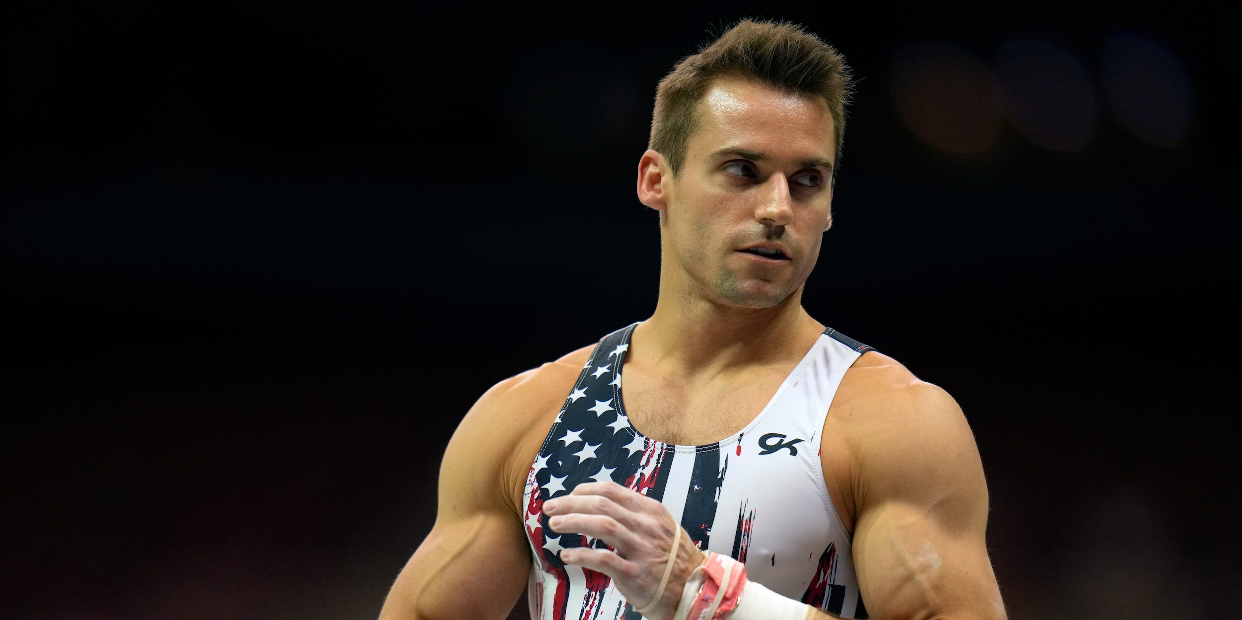 Sam Mikulak during the men's U.S. Olympic Gymnastics Trials Thursday, June 24, 2021, in St. Louis.