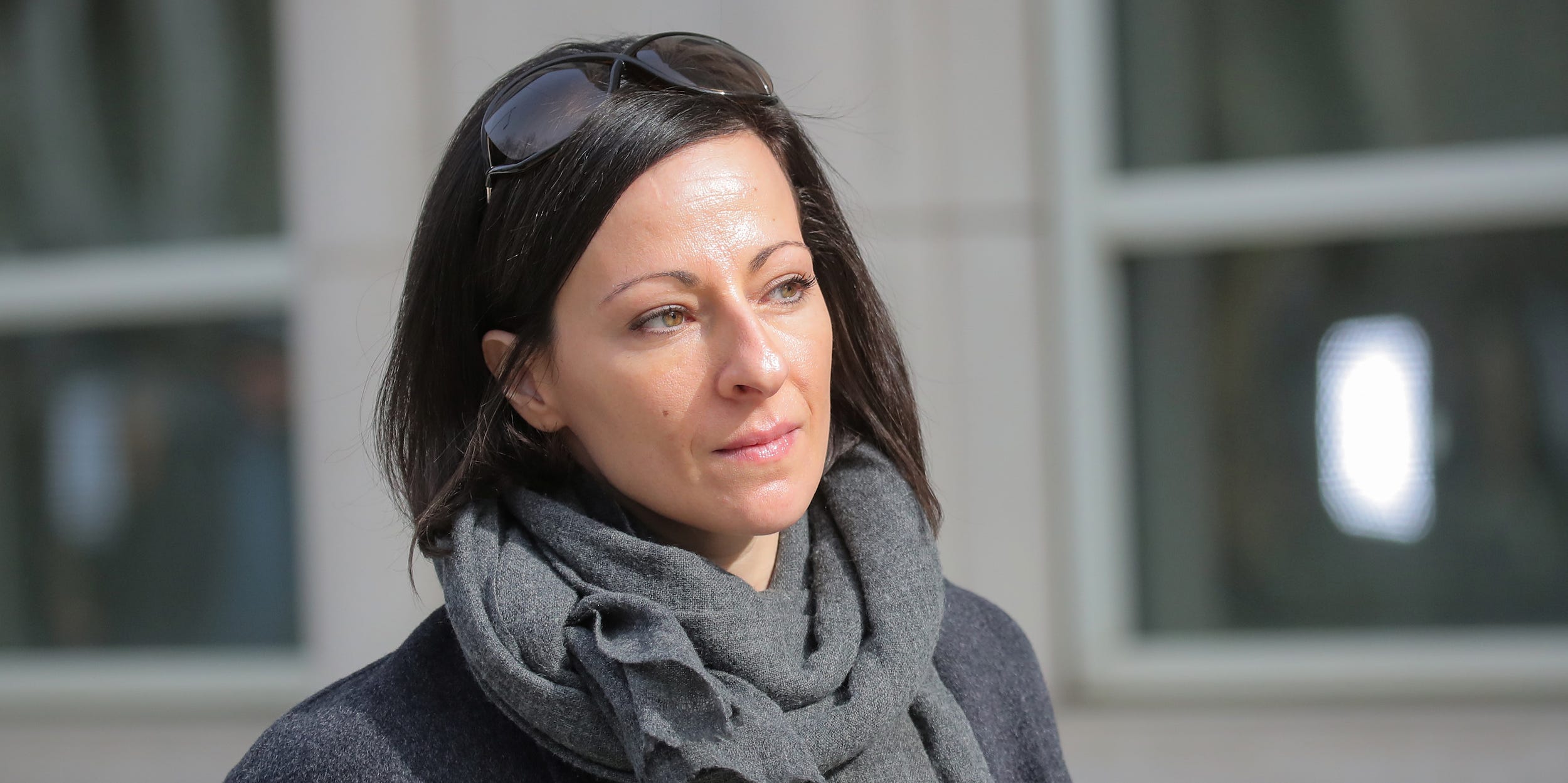 Lauren Salzman, a co-defendant in the sex trafficking and racketeering Nxivm cult, departs the Brooklyn Federal Courthouse, following a hearing in the Brooklyn borough of New York, U.S., February 6, 2019.
