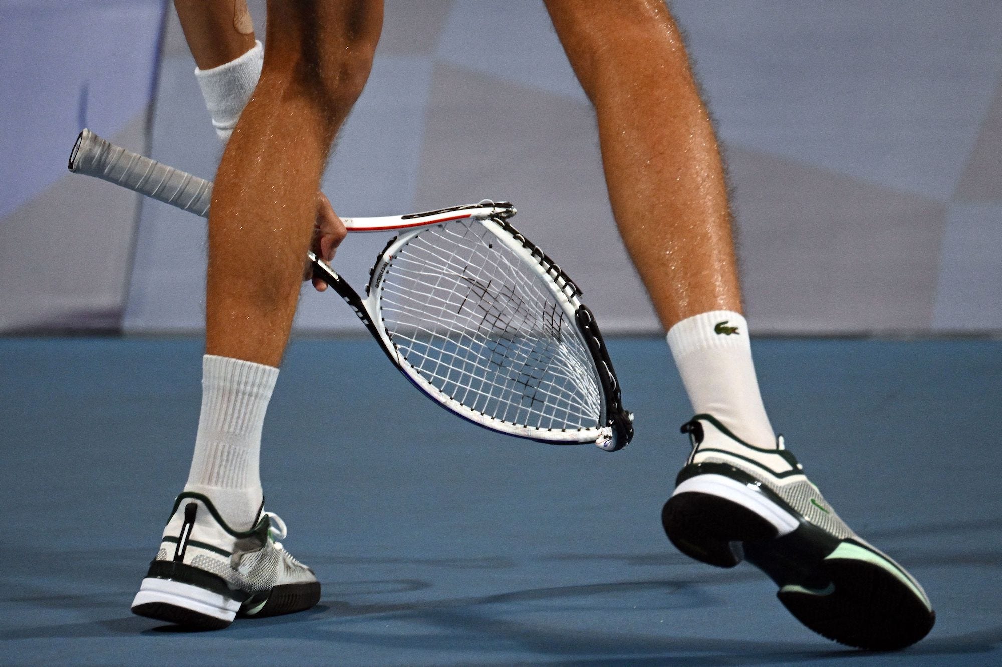 Medvedev's mangled racket.