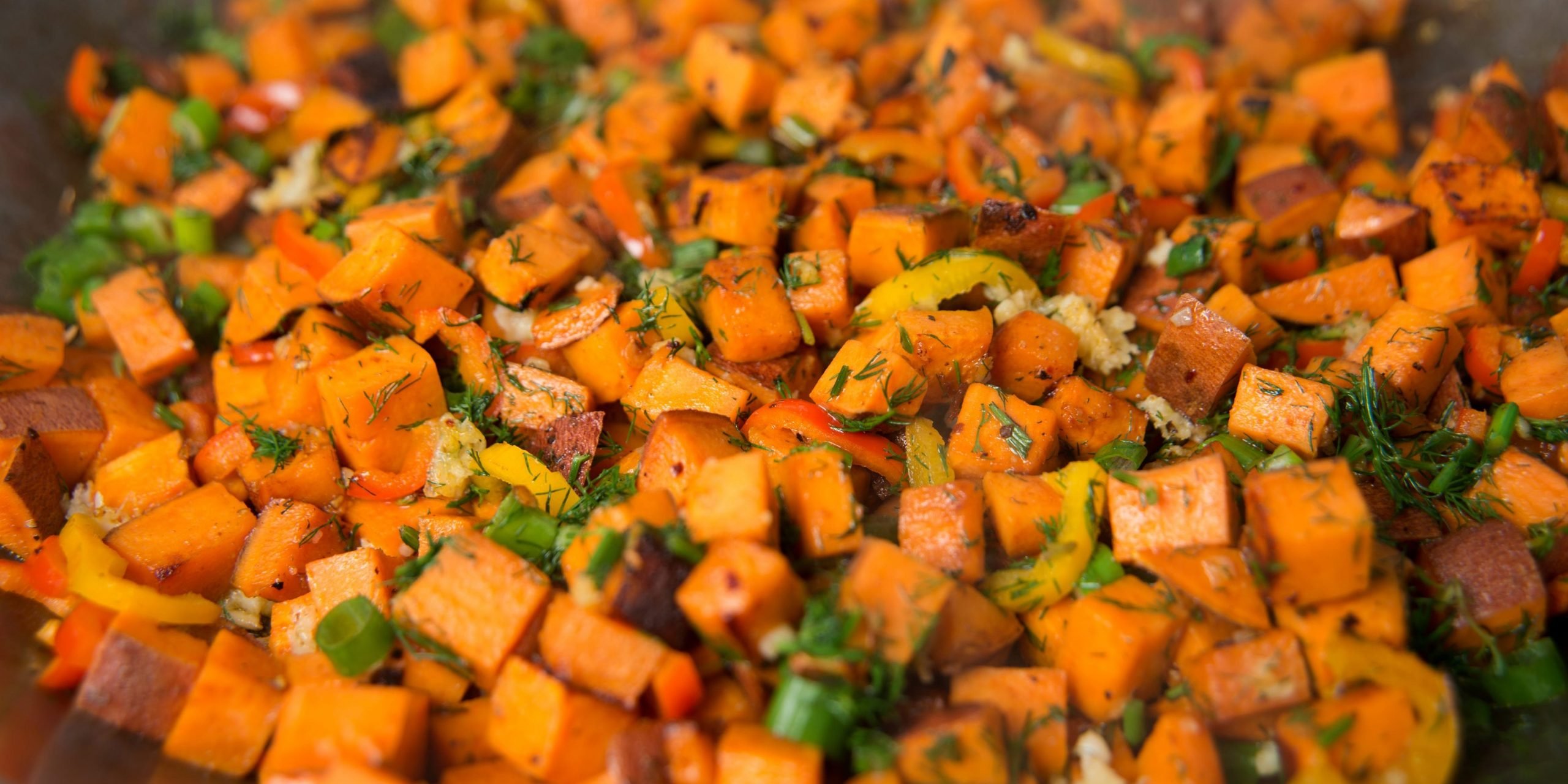 Sweet potato and sausage hash