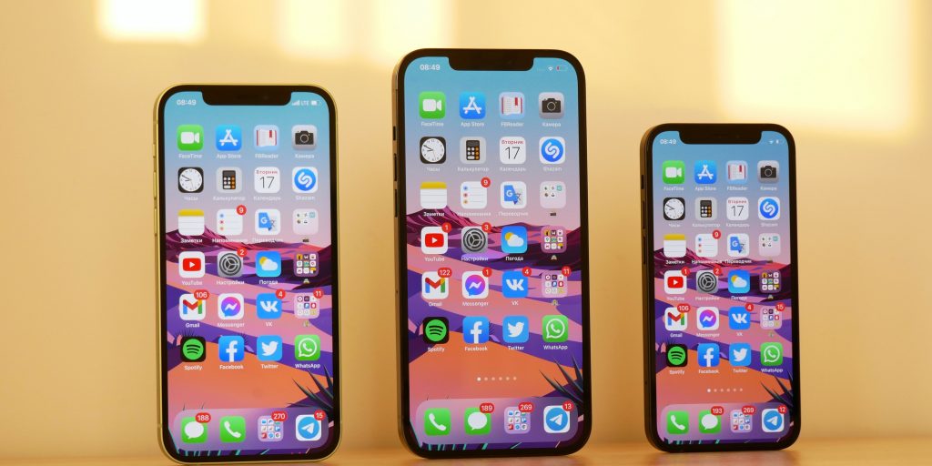 De verschillende iPhone 12-modellen.