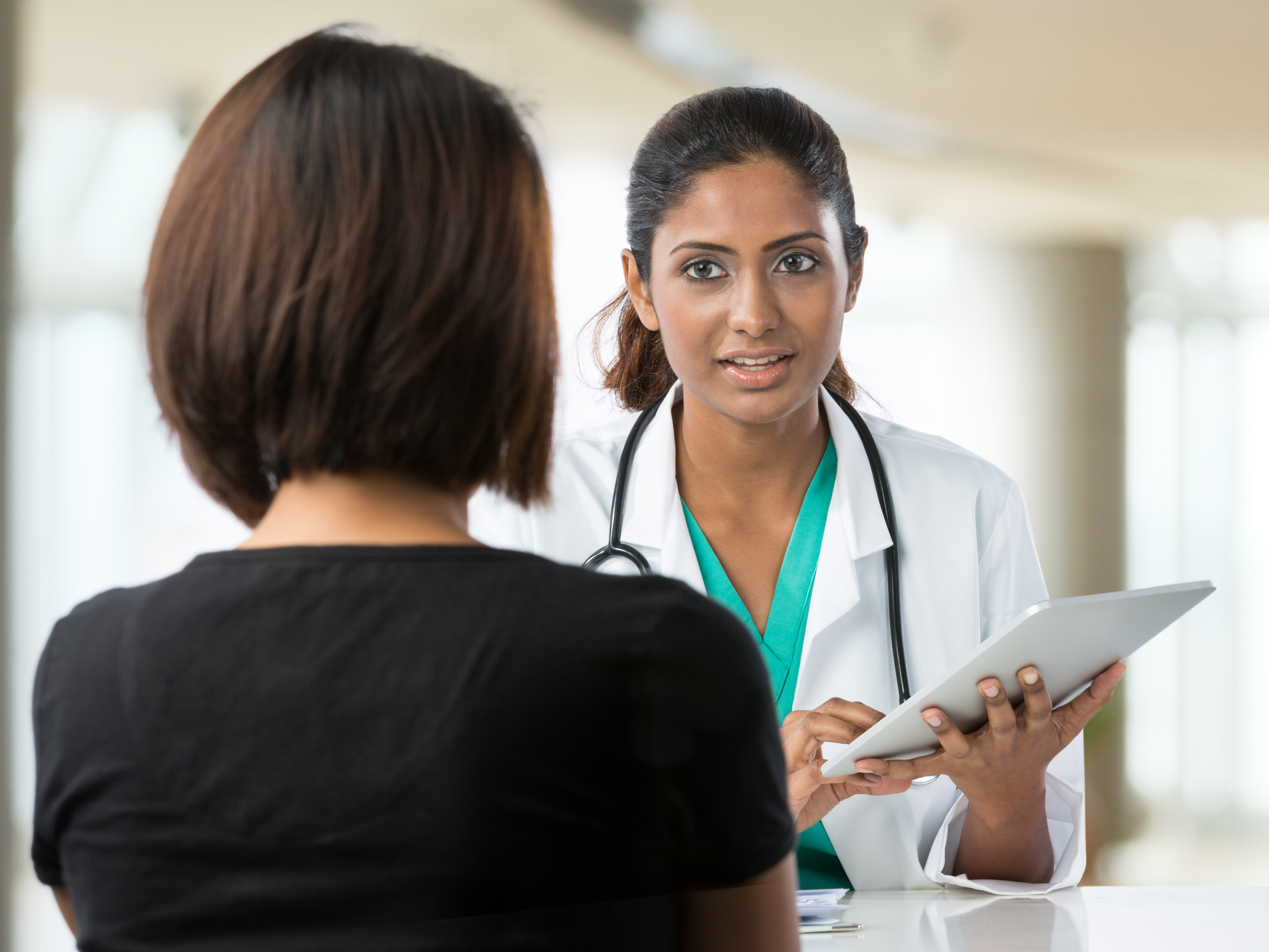 woman at doctor