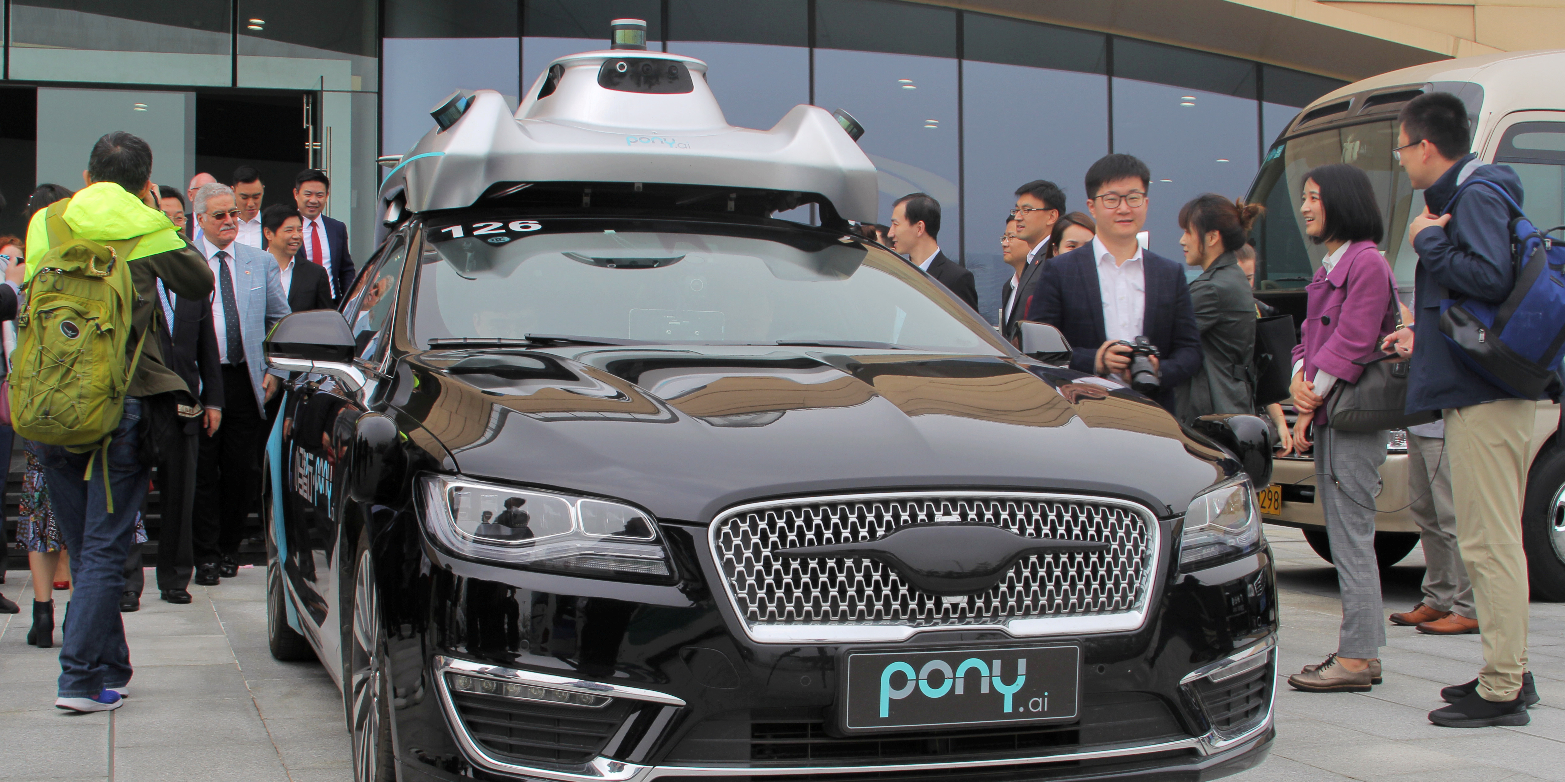 FILE PHOTO: An autonomous vehicle of self-driving car startup Pony.ai is seen during a government-organised tour to the Guangdong-Hong Kong-Macao Greater Bay Area, in Guangzhou, Guangdong province, China February 28, 2019.  REUTERS/Yuyang Wang