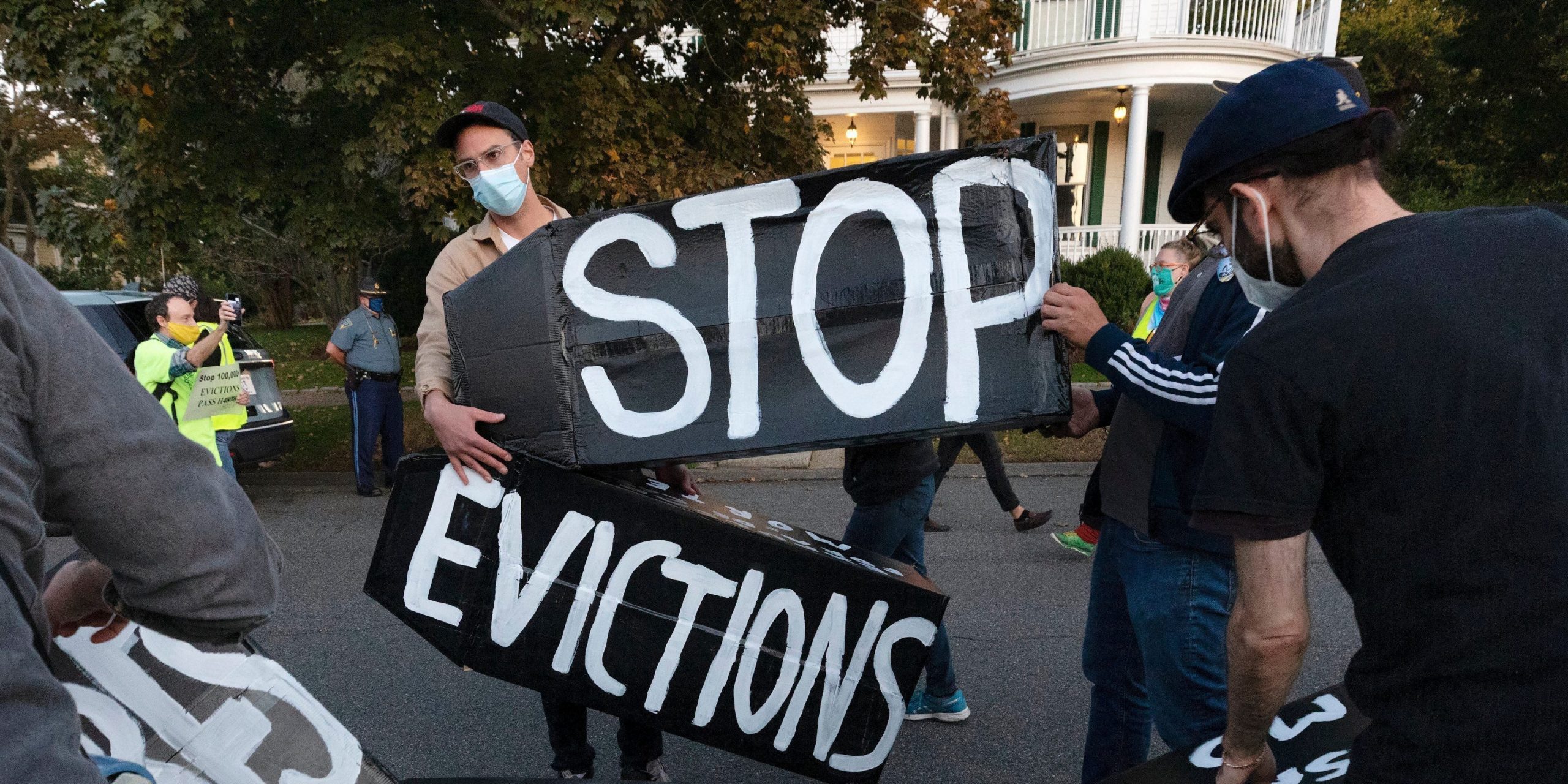 Eviction Moratorium Activists Massachusetts Signs DOJ