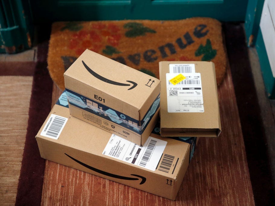 amazon boxes packages delivery