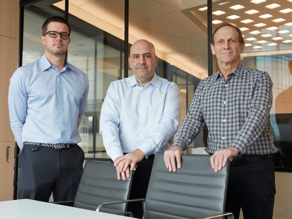 From left: Perceptive Advisors Chief Investment Officer Adam Stone, Portfolio Manager Chris Garabedian and CEO Joseph Edelman.