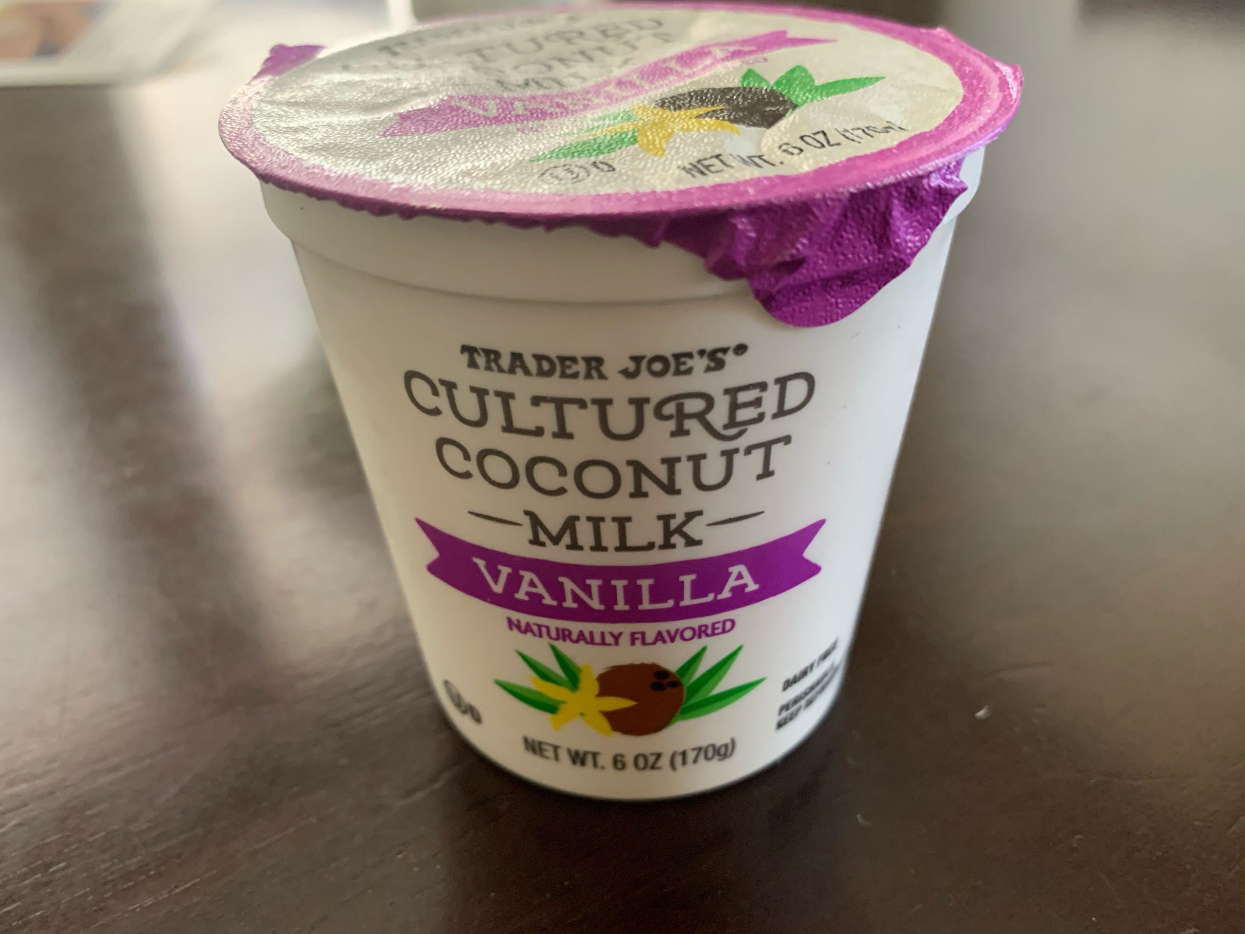 trader joe's vanilla cultured coconut milk yogurt