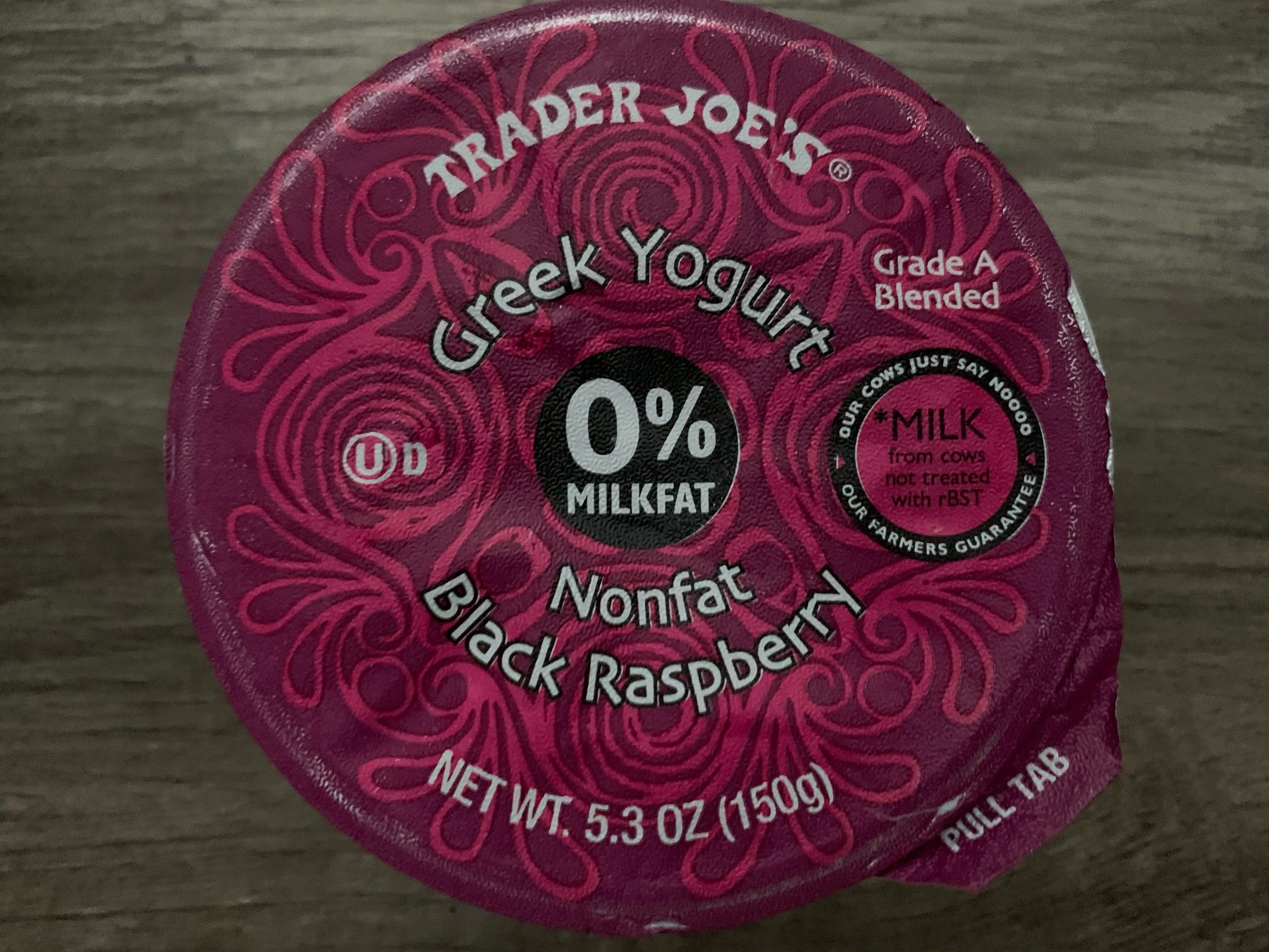 trader joe's black raspberry yogurt