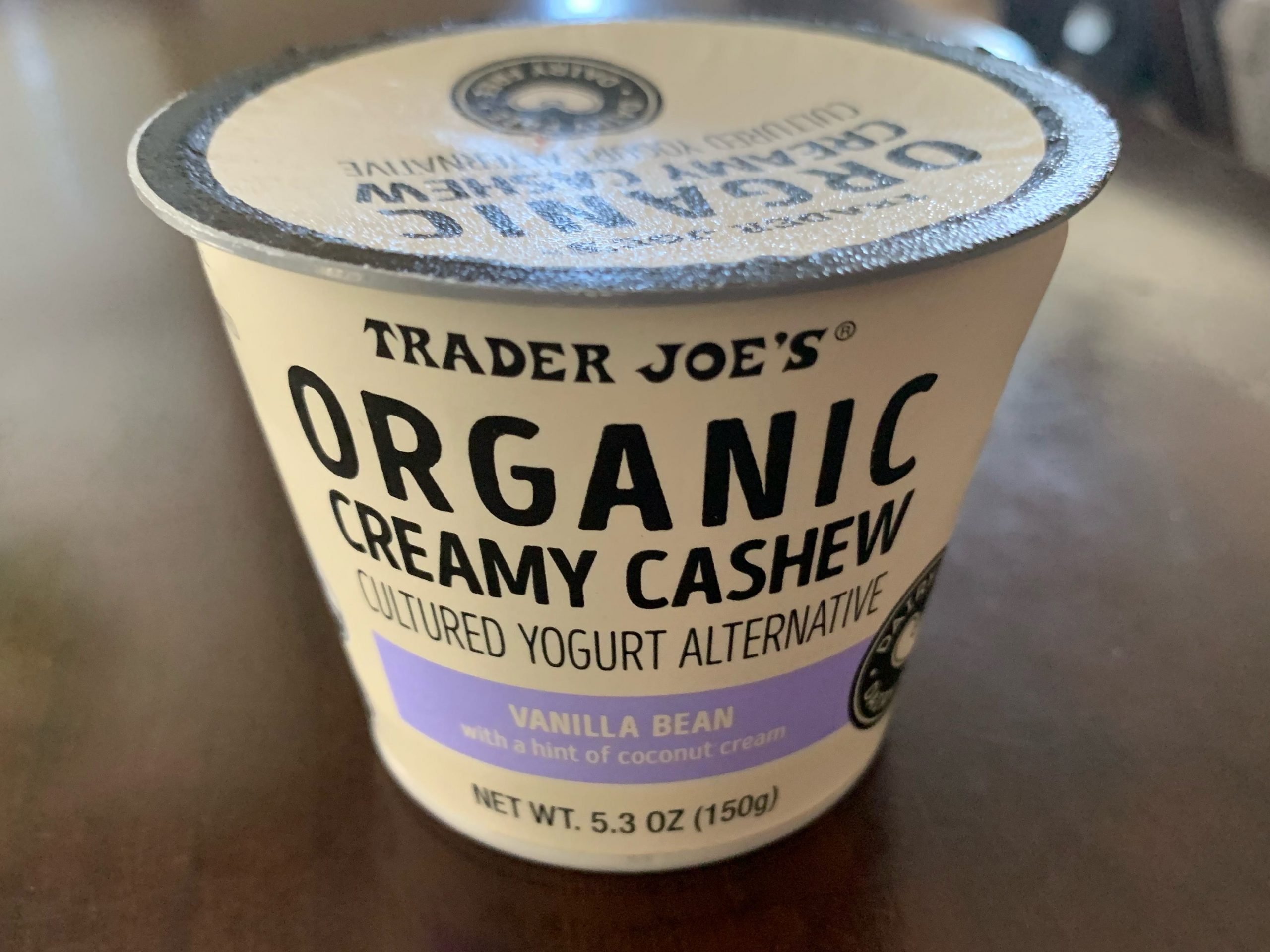 trader joe's vanilla cashew yogurt