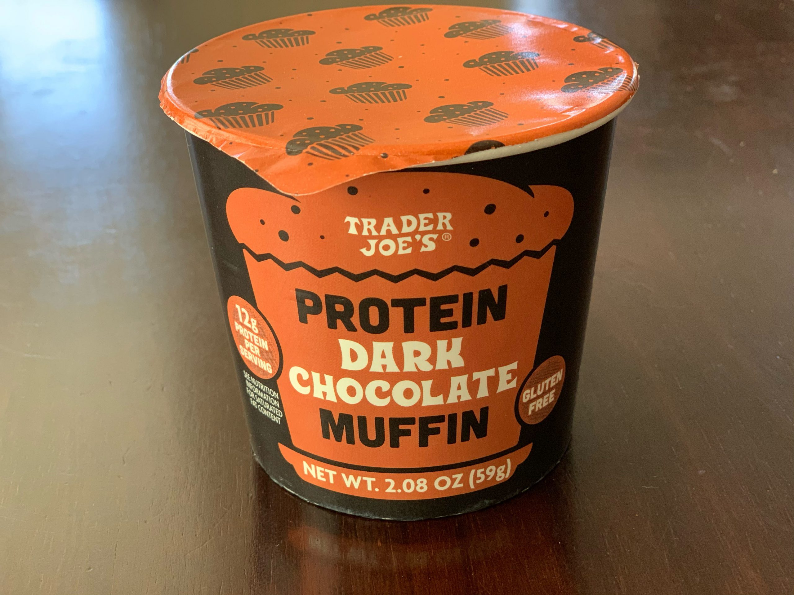 trader joe's dark chocolate protein muffin