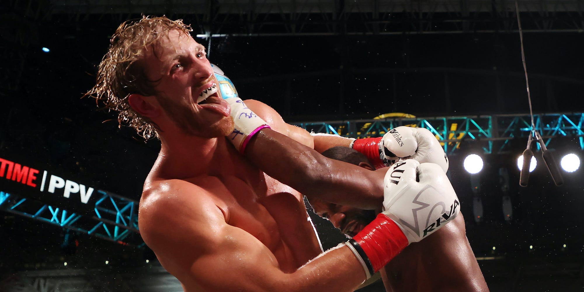 Logan Paul and Floyd Mayweather boxing
