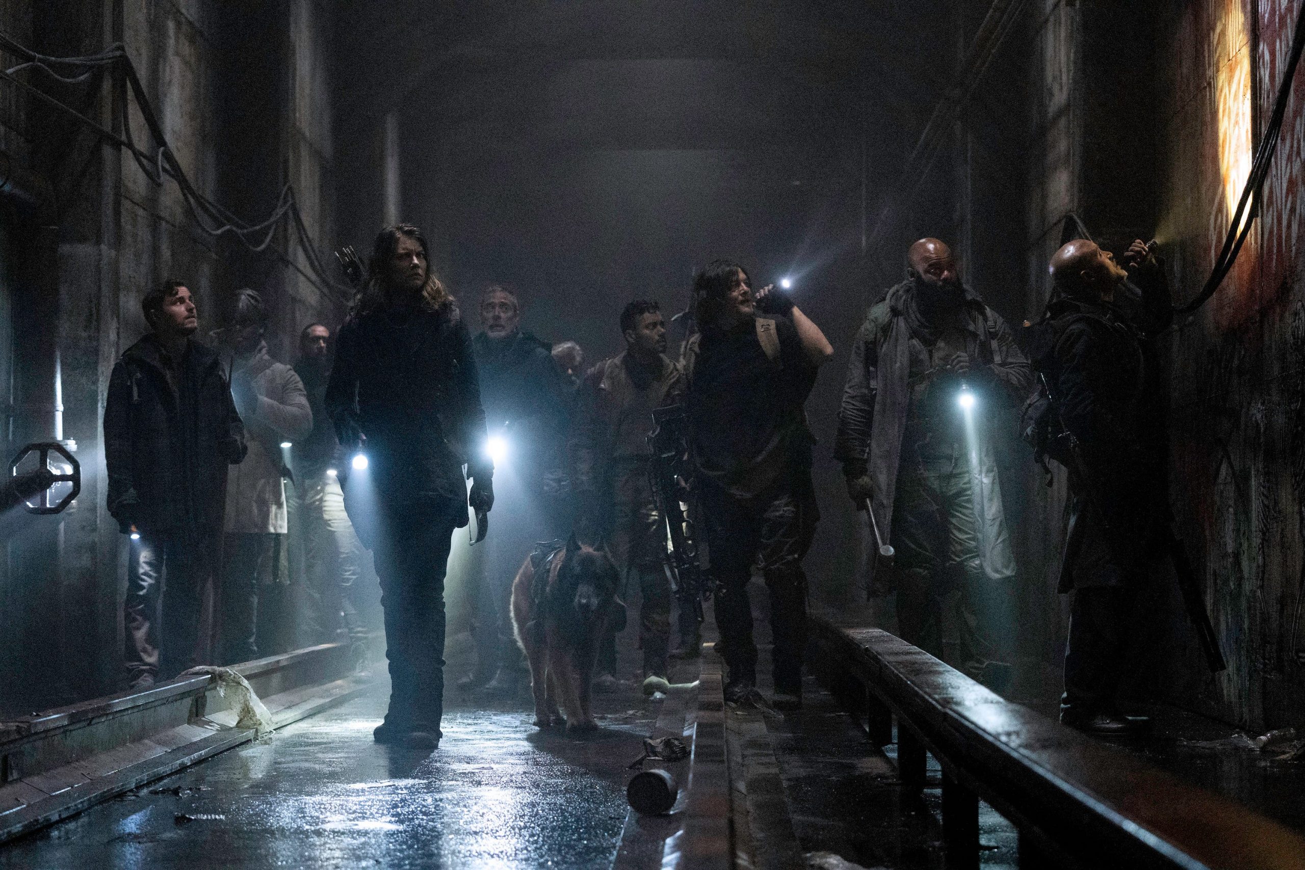 twd 1101 maggie, daryl, negan, alden