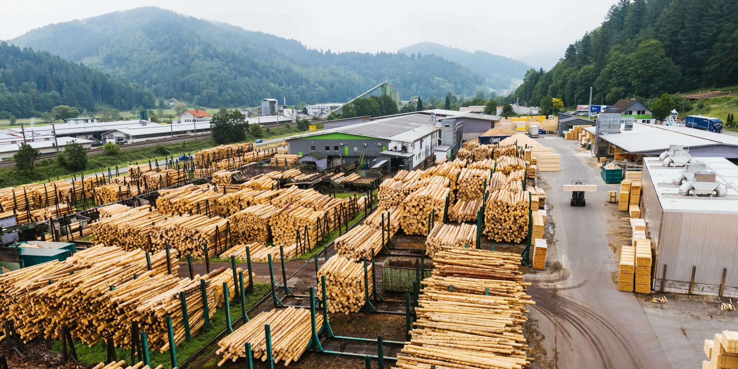 A lumber yard