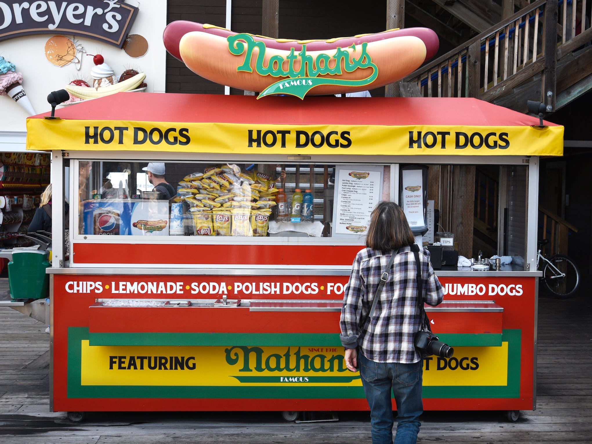 Nathan's Famous hot dogs