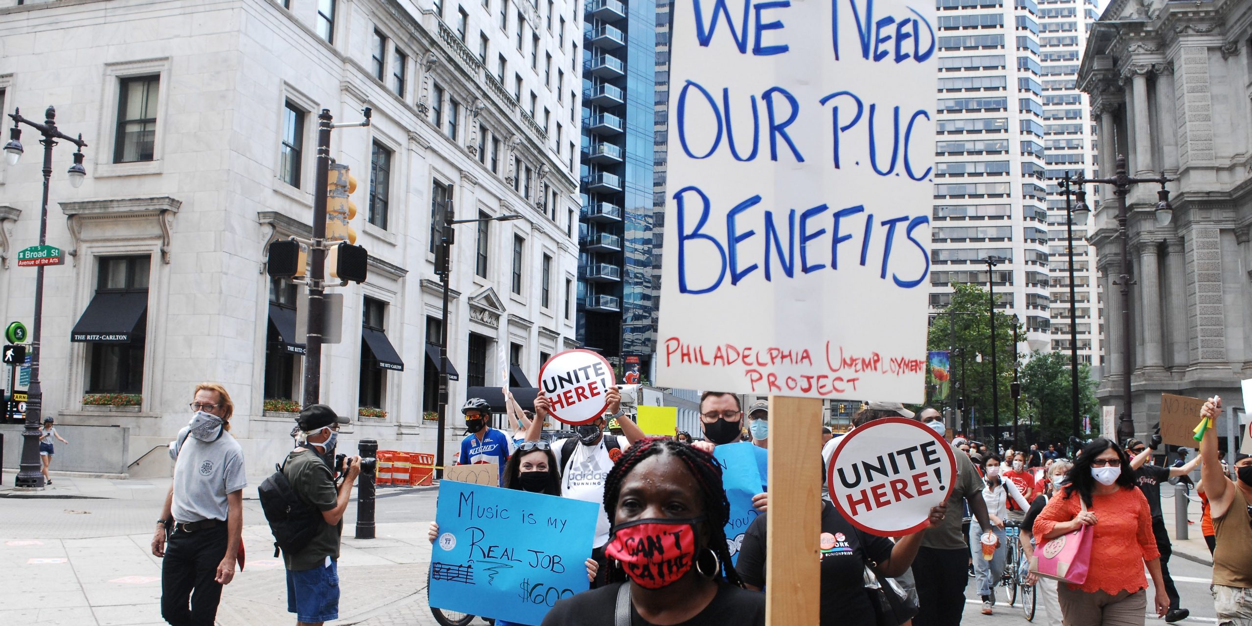 Unemployment protest