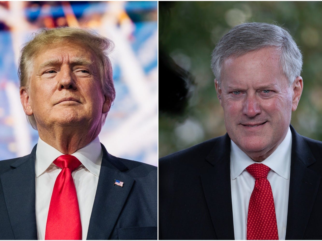 Former President Donald Trump and former chief of staff Mark Meadows