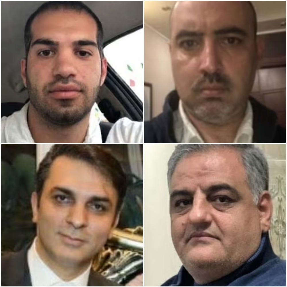 The four Iranian agents who are charged with plotting to kidnap