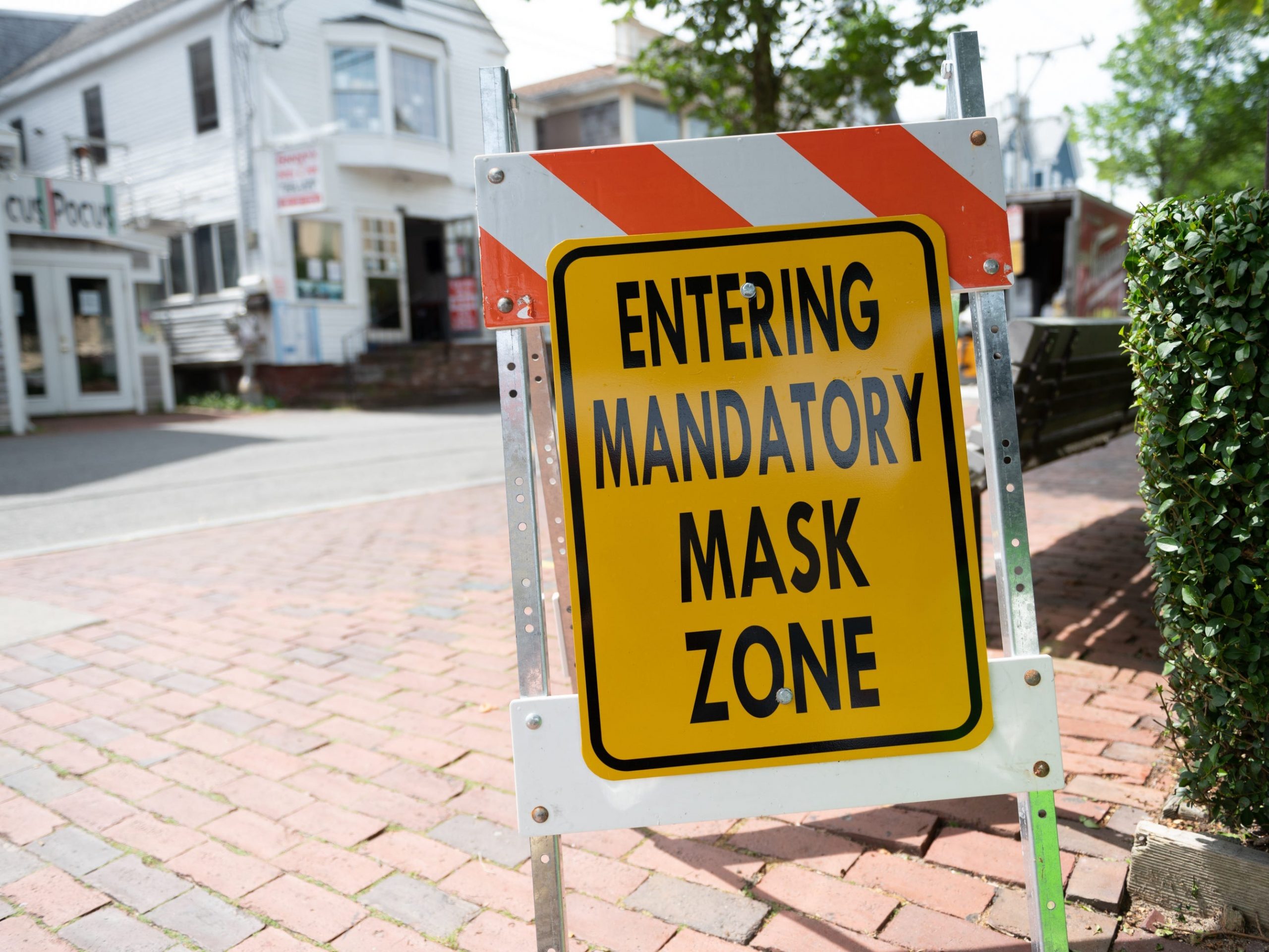 mandatory mask sign covid Provincetown Massachusetts 2020