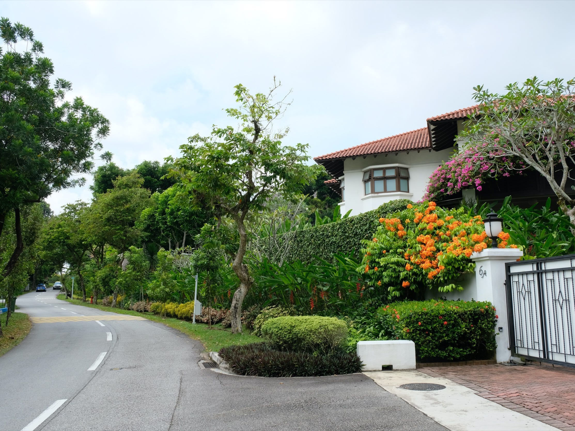 a view of queen astrid park road in singapore