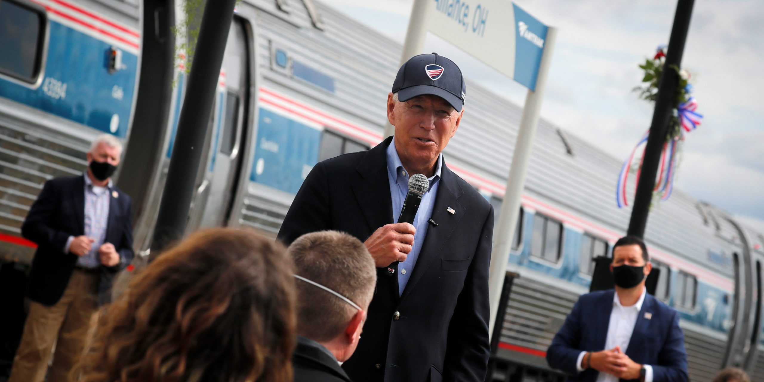 Biden Speaking in front of Amtrak Train Ohio 2020.JPG