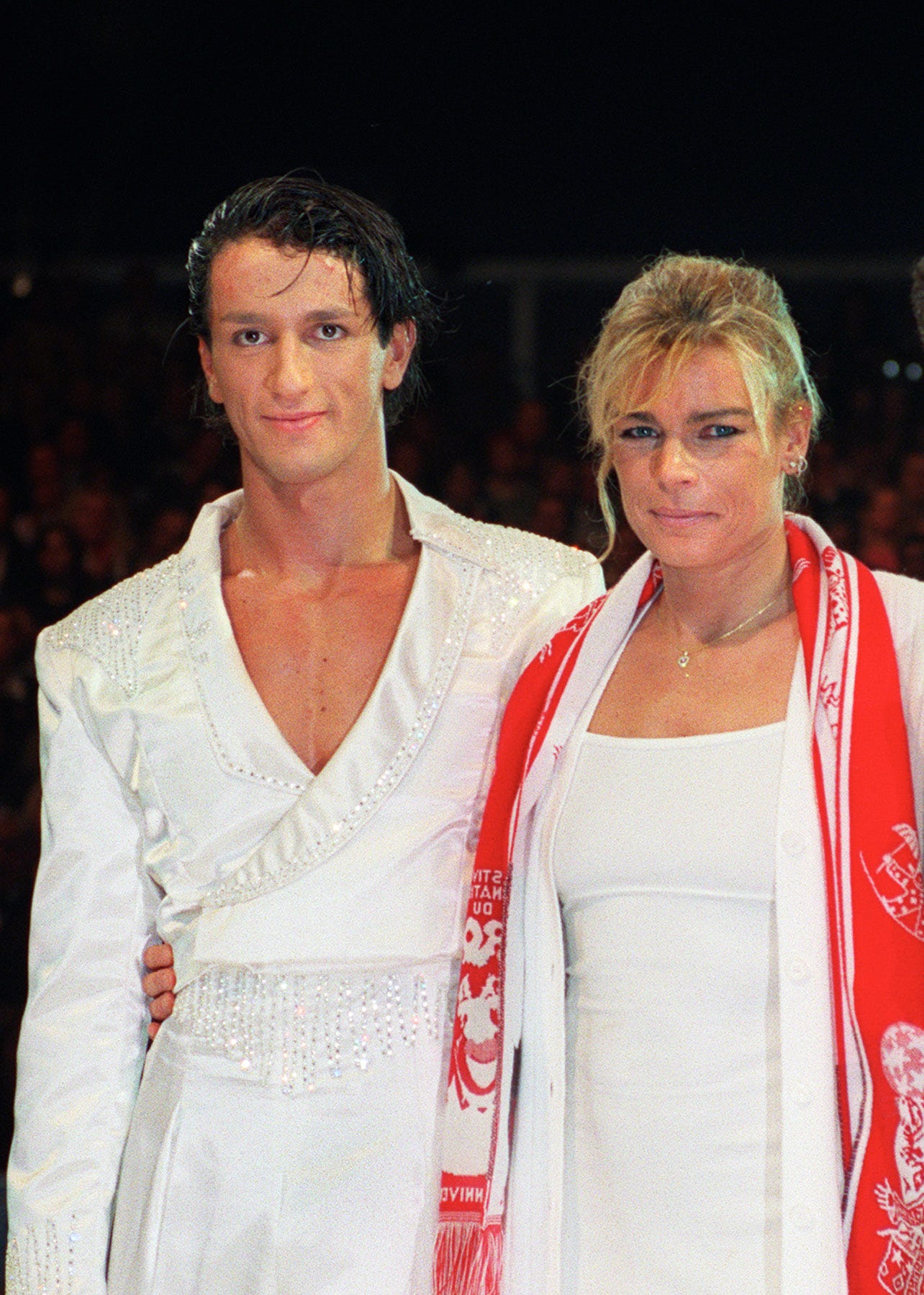 Princess Stéphanie of Monaco (right) alongside her ex-husband Adans Lopez Peres, a Portuguese acrobat.