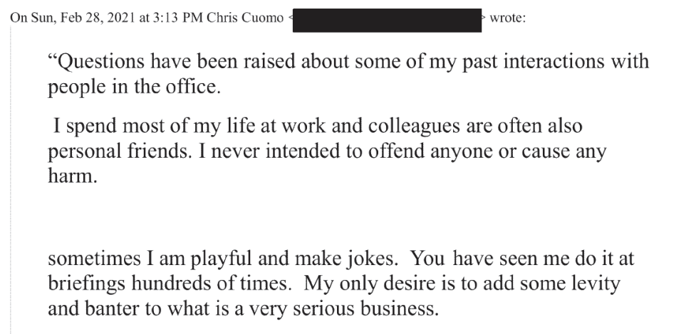 Chris cuomo drafted email to help brother andrew cuomo