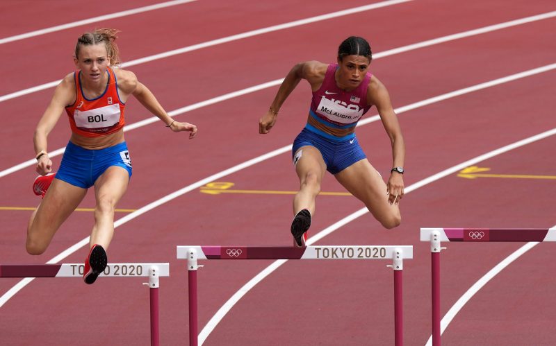 Athletes wearing super spikes are dominating Olympic track and field and Nike s shoes lead the way