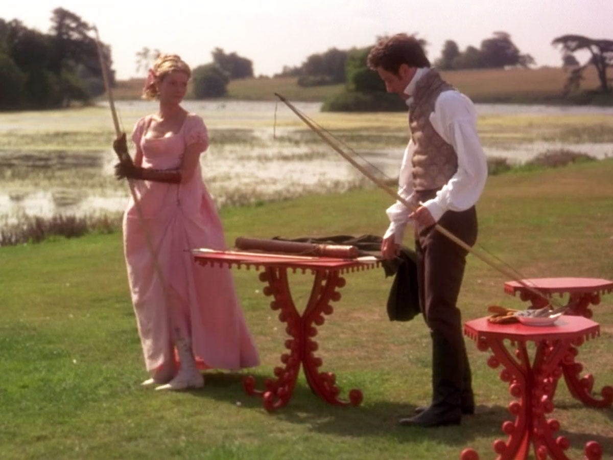 emma mr knightley archery scene