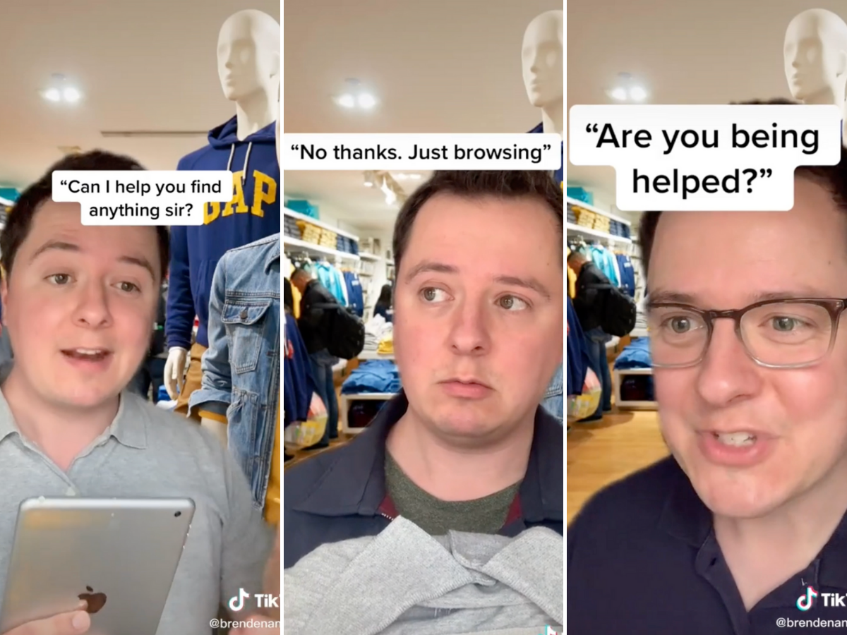 Screenshots from Brenden Guy's TikTok video.