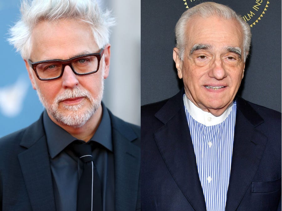 James Gunn and Martin Scorsese side-by-side