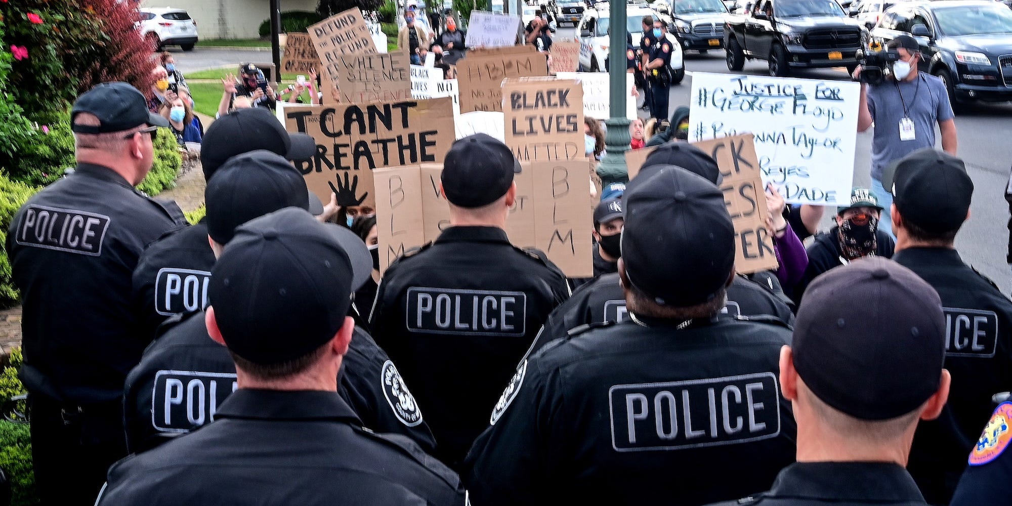 nassau county police protesters